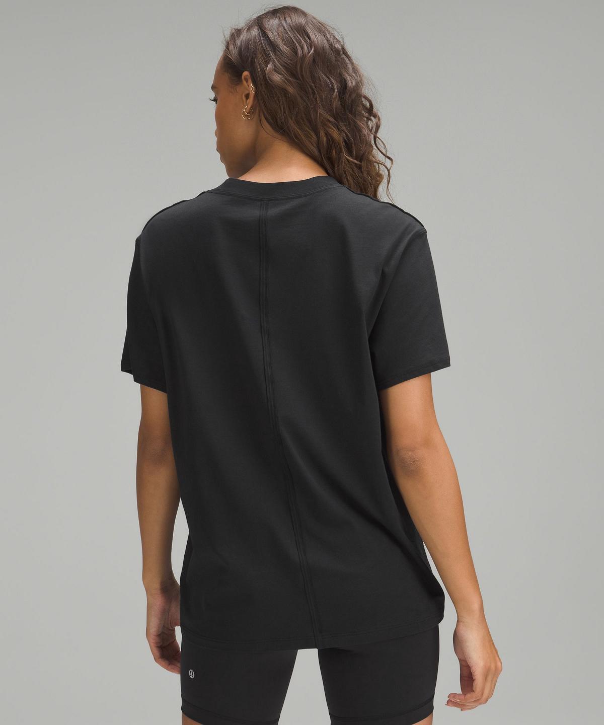 Chemises Lululemon All Yours Short-Sleeve T-Shirt Femme Noir | FR_LuLu79411