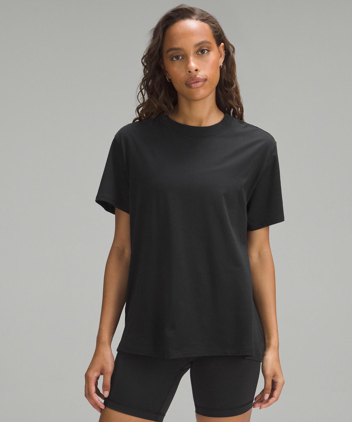 Chemises Lululemon All Yours Short-Sleeve T-Shirt Femme Noir | FR_LuLu79411