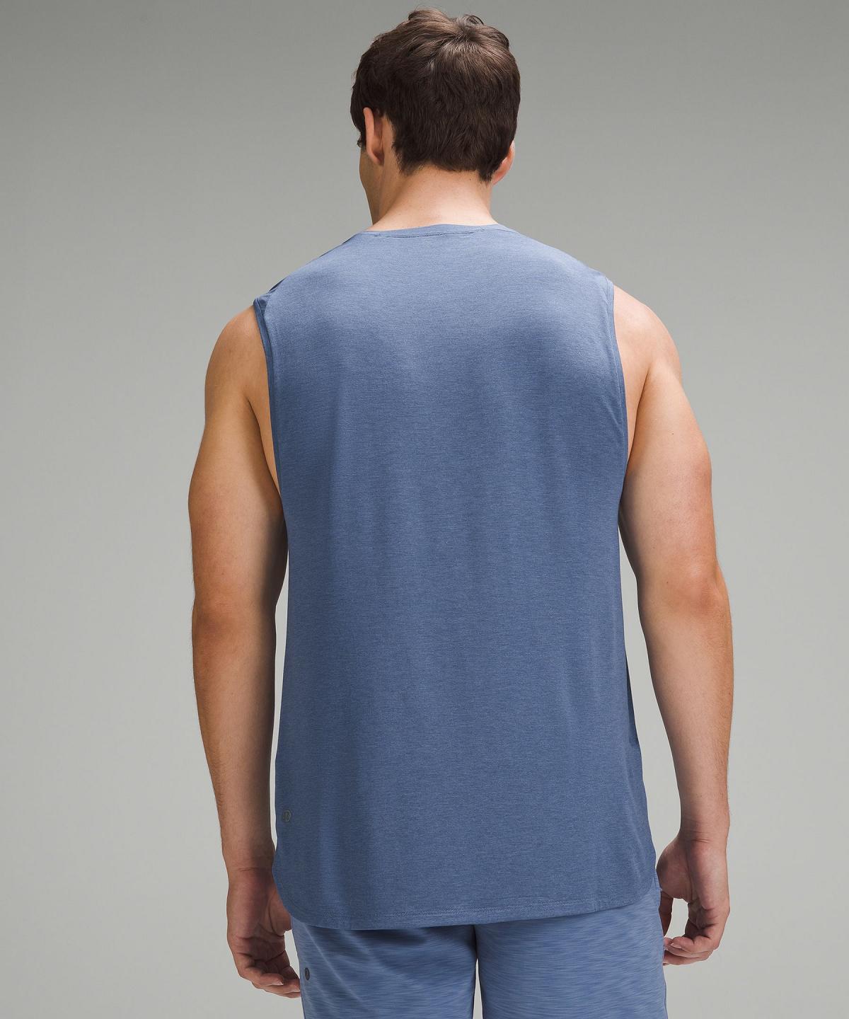 Chemises Lululemon Balancer Tank Top Homme Bleu | FR_LuLu57251