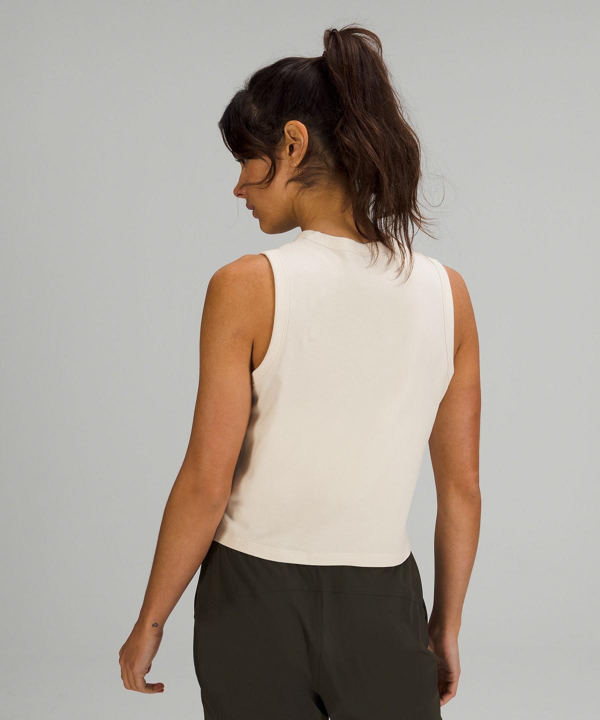 Chemises Lululemon Classic-Fit Cotton-Blend Tank Femme Beige | FR_LuLu57822