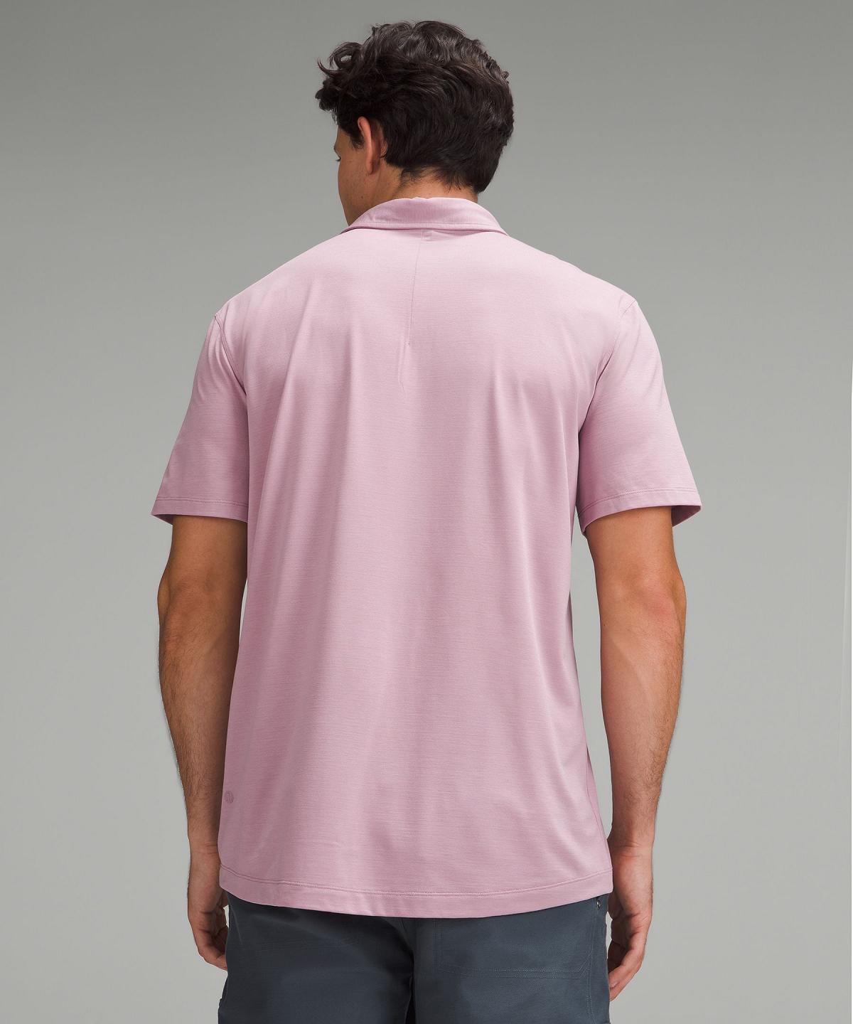 Chemises Lululemon Evolution Short-Sleeve Polo Homme Rose Rose | FR_LuLu42274