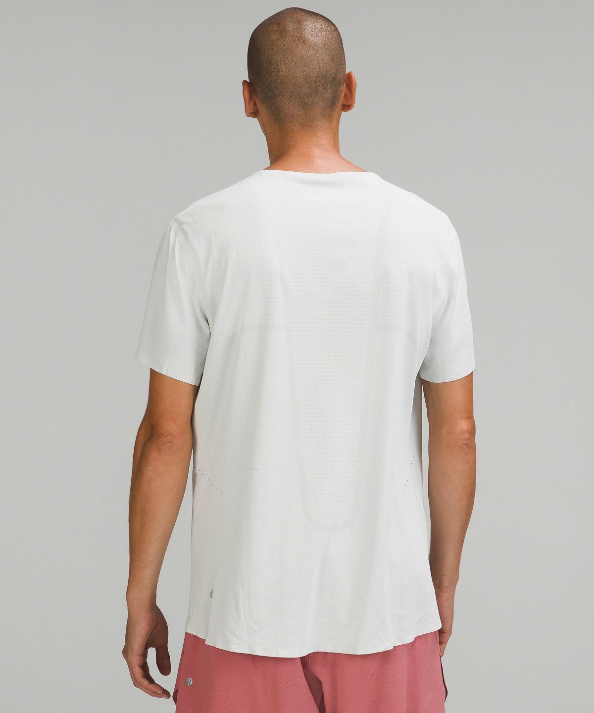 Chemises Lululemon Fast and Free Short-Sleeve Homme Blanche | FR_LuLu37557