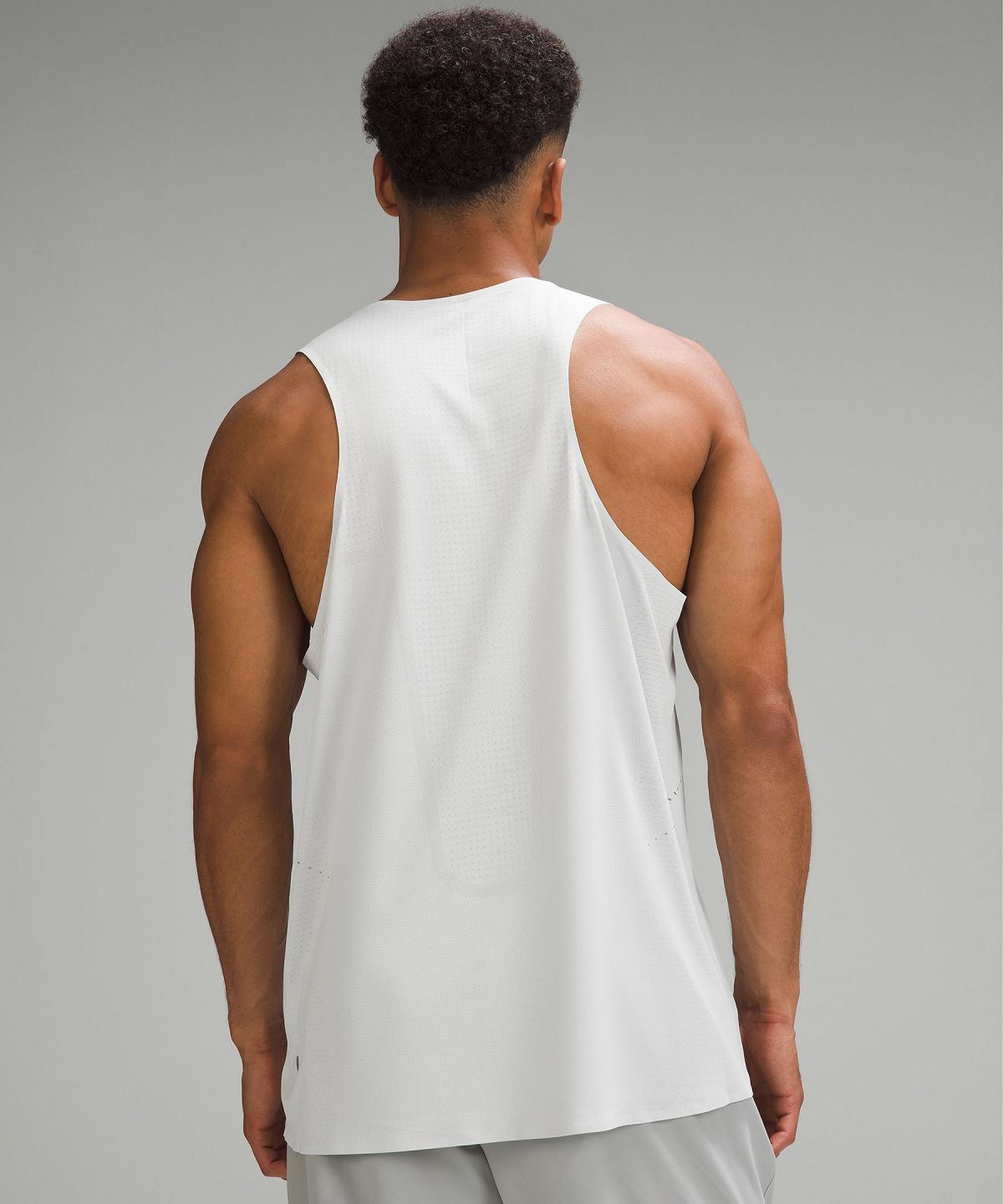 Chemises Lululemon Fast and Free Singlet Homme Blanche | FR_LuLu50023