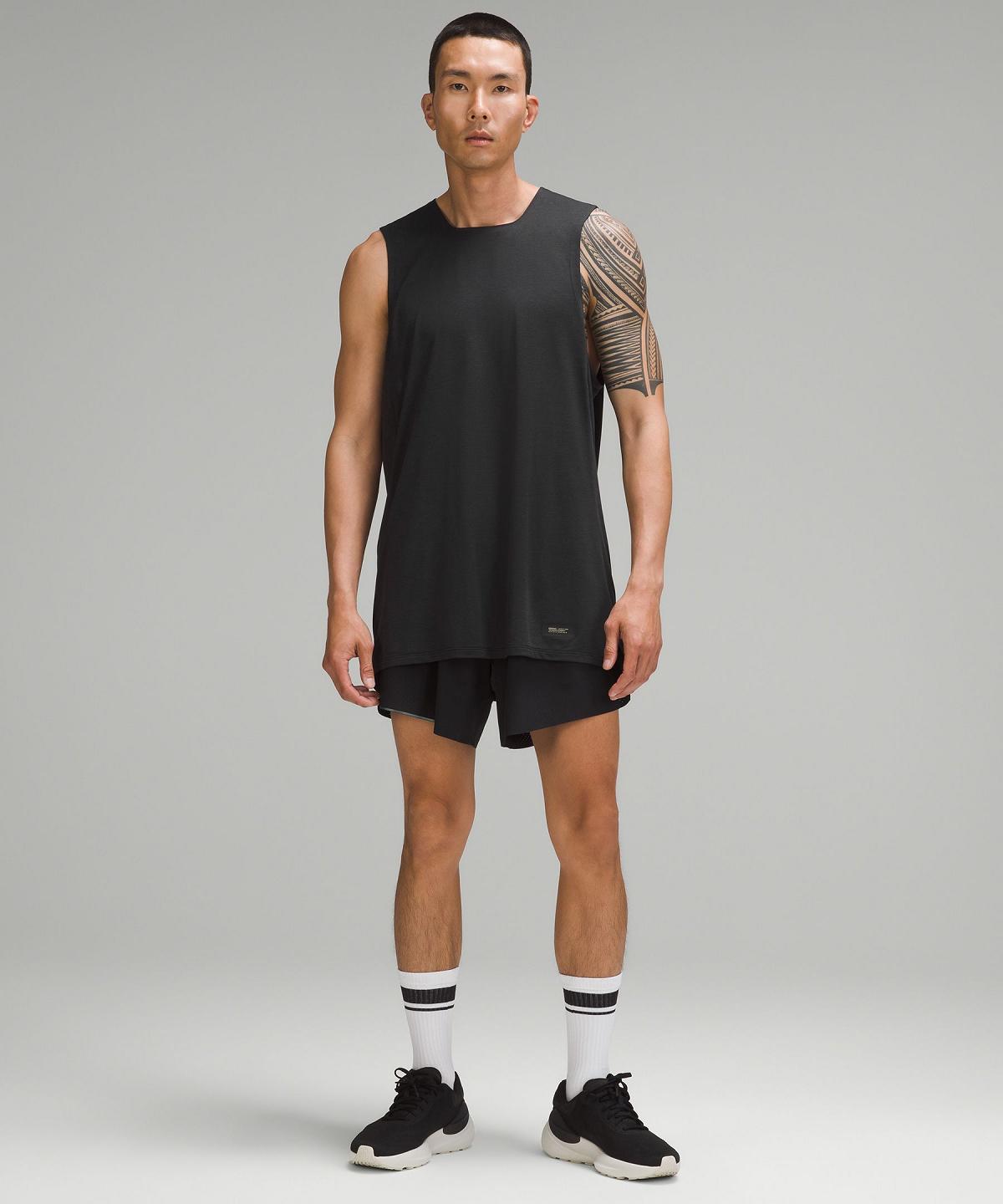 Chemises Lululemon Fast and Free Trail Running Tank Top Homme Noir | FR_LuLu59853