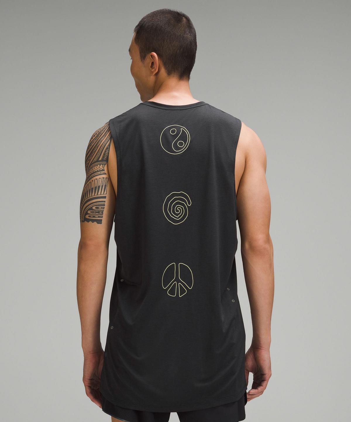 Chemises Lululemon Fast and Free Trail Running Tank Top Homme Noir | FR_LuLu59853