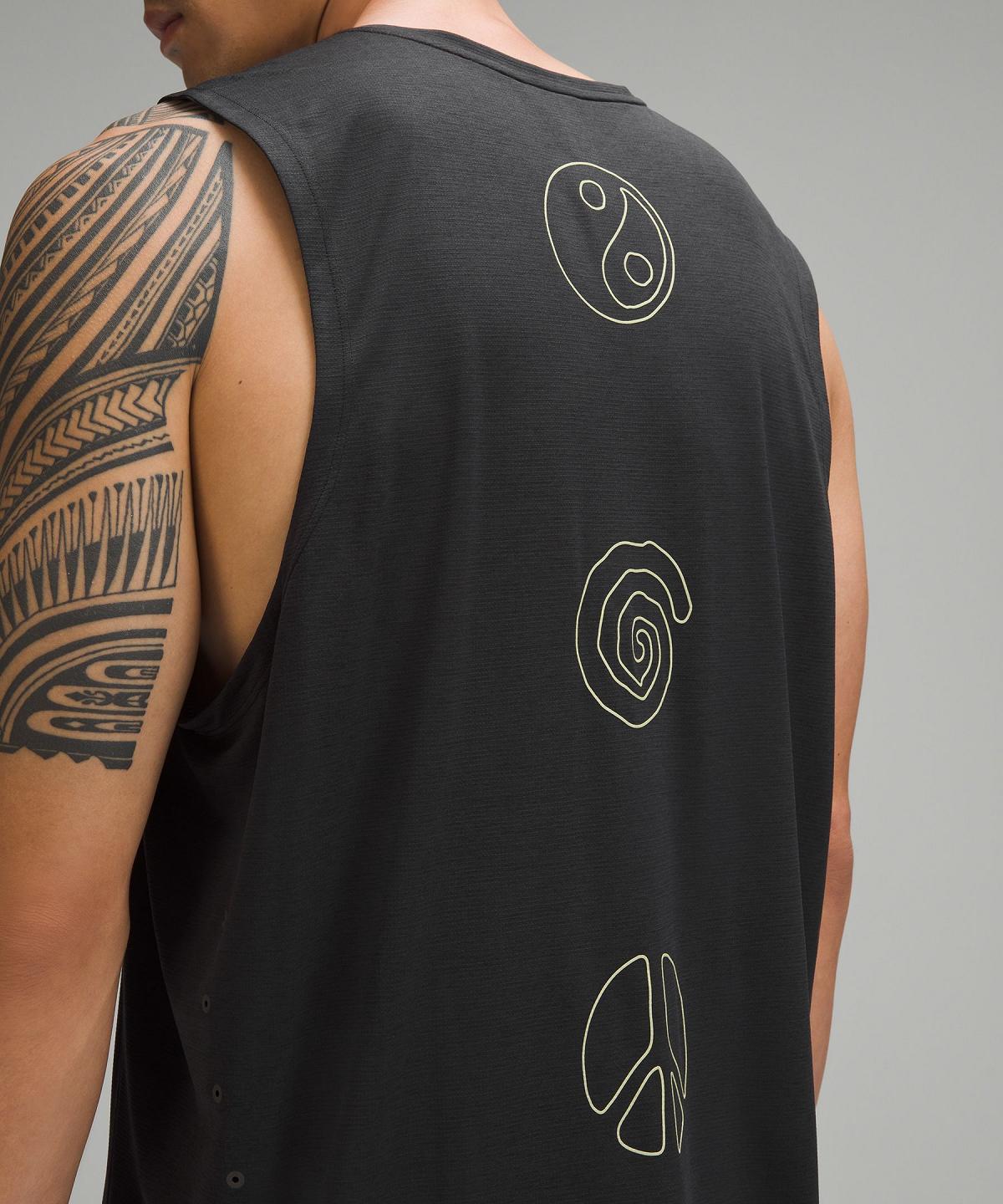 Chemises Lululemon Fast and Free Trail Running Tank Top Homme Noir | FR_LuLu59853