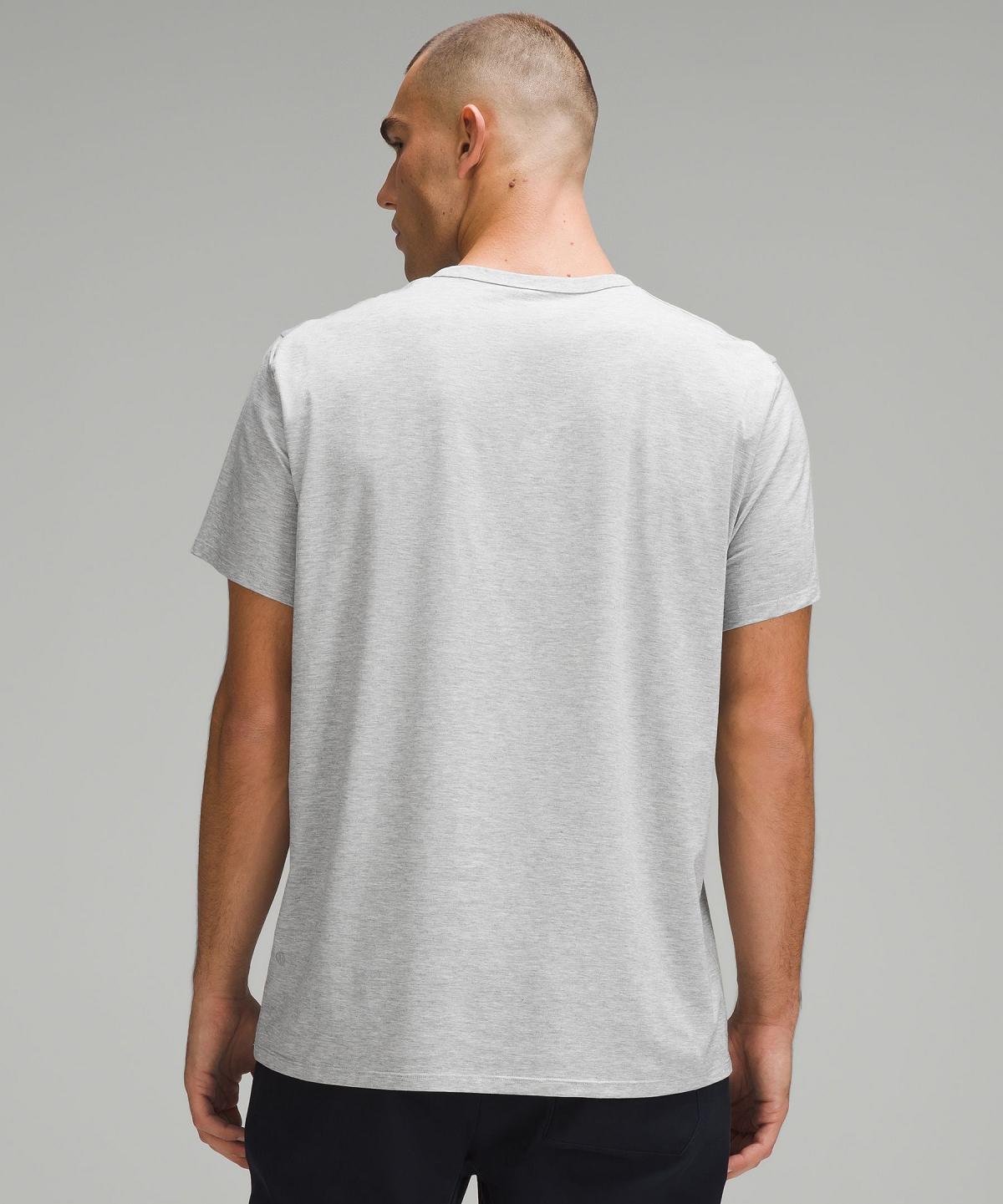 Chemises Lululemon Fundamental T-Shirt Homme Argent | FR_LuLu89981