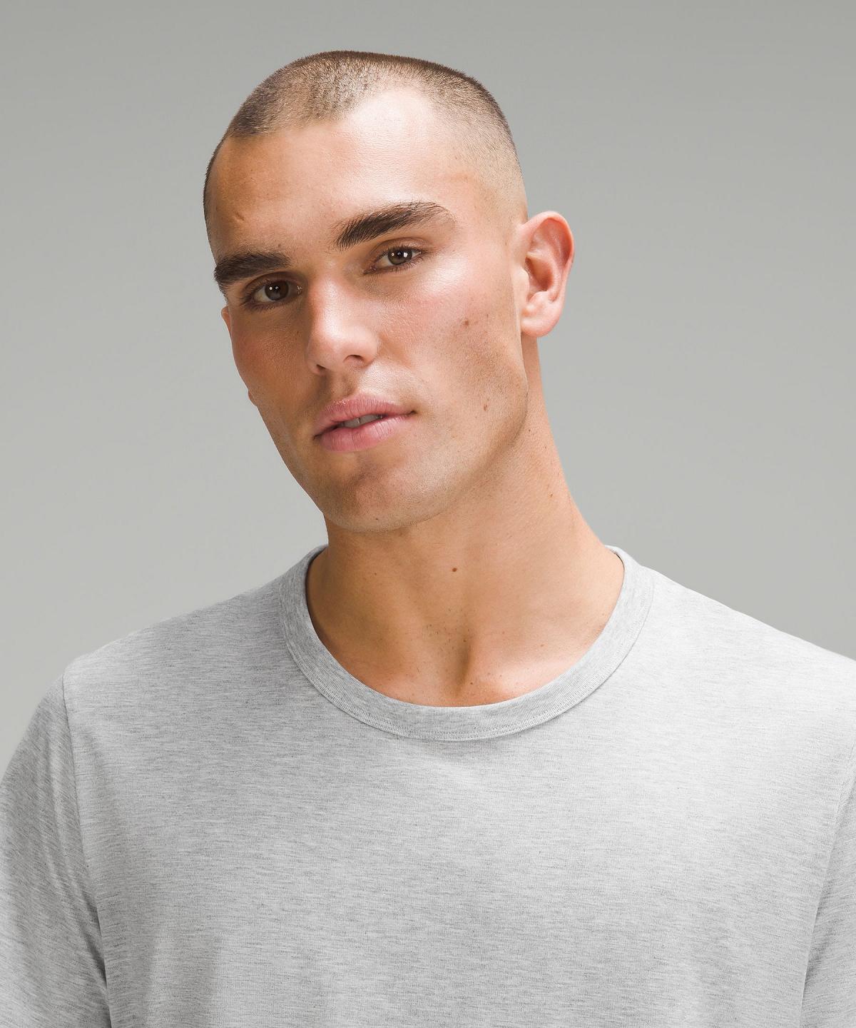 Chemises Lululemon Fundamental T-Shirt Homme Argent | FR_LuLu89981