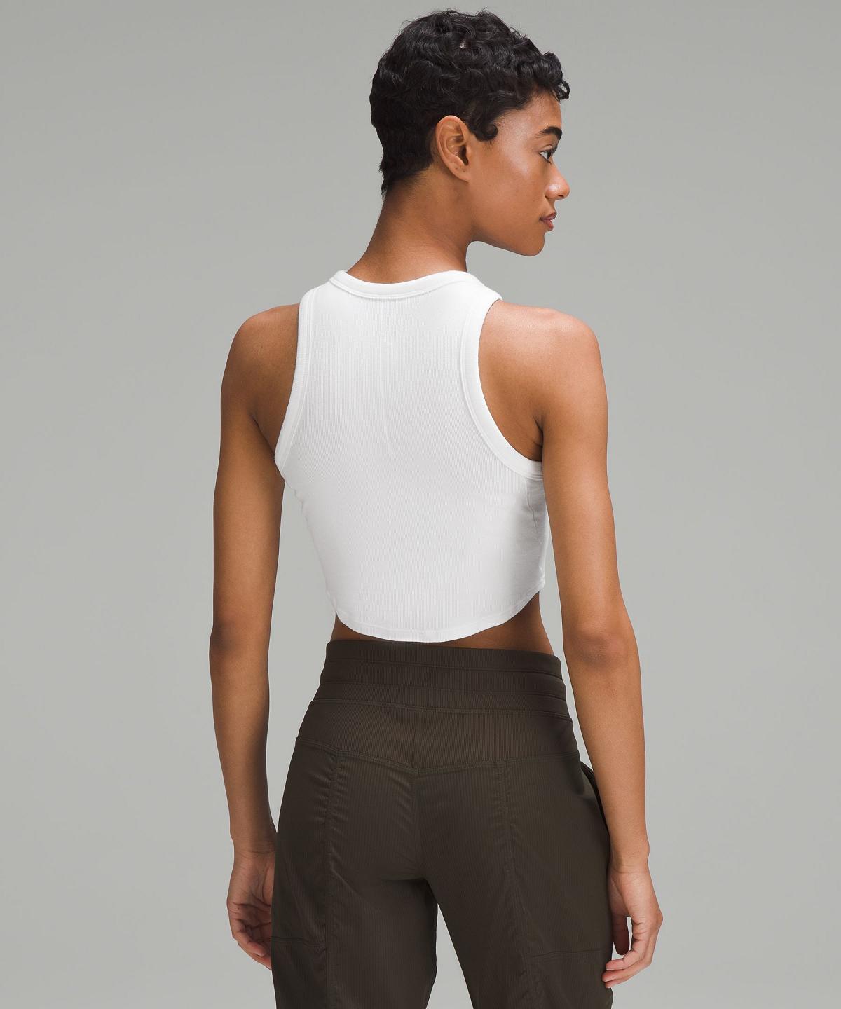 Chemises Lululemon Hold Tight Cropped Femme Blanche | FR_LuLu39036