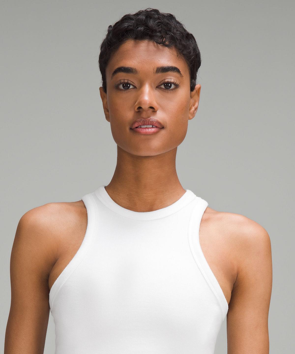 Chemises Lululemon Hold Tight Cropped Femme Blanche | FR_LuLu39036