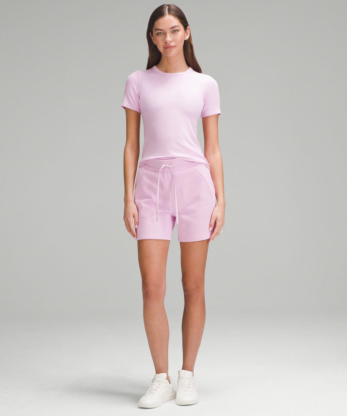 Chemises Lululemon Hold Tight Short-Sleeve Femme Rose | FR_LuLu46701