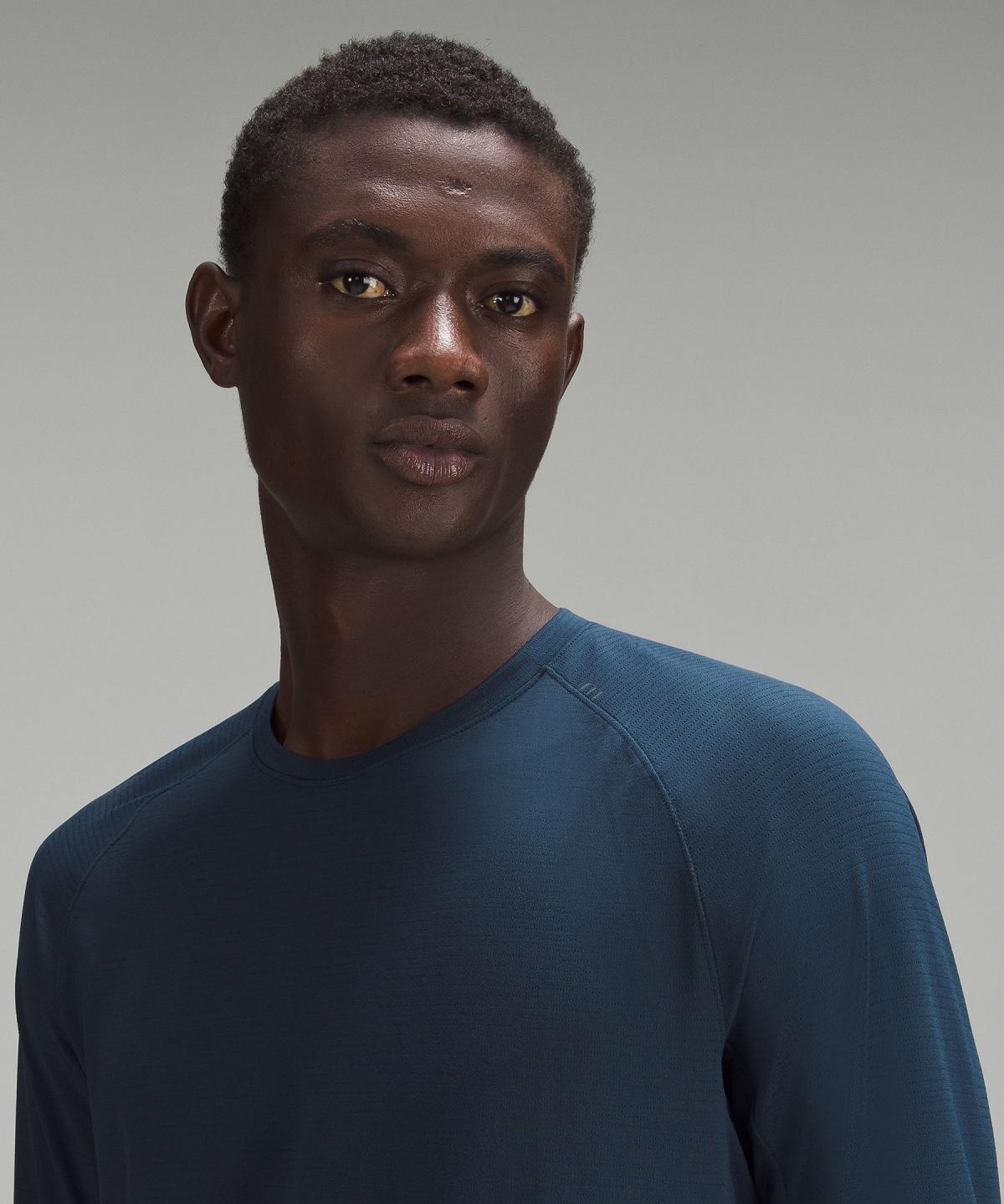 Chemises Lululemon License to Train Long-Sleeve Homme Bleu Marine | FR_LuLu30605