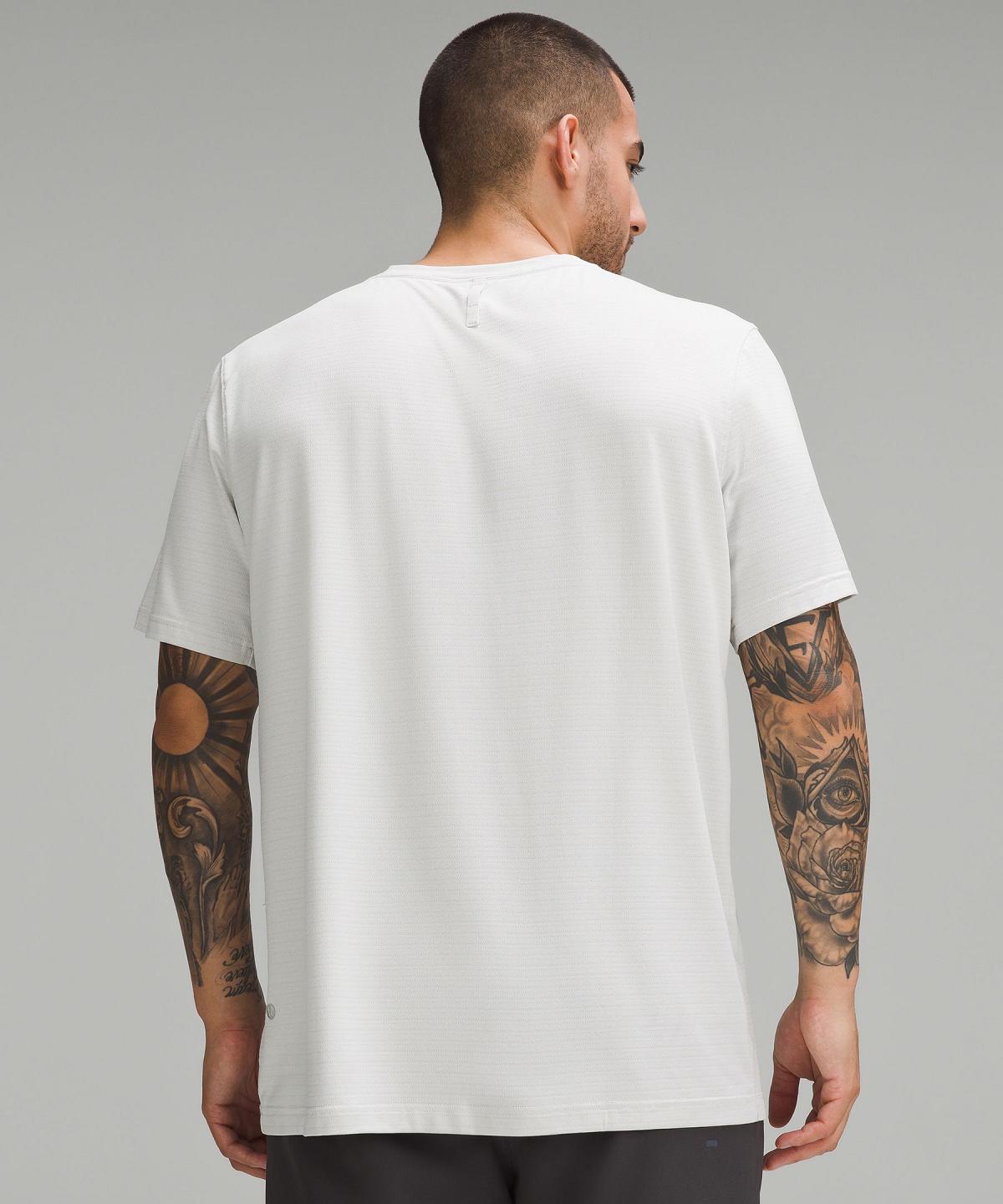 Chemises Lululemon License to Train Relaxed-Fit Short-Sleeve Homme Blanche | FR_LuLu54432