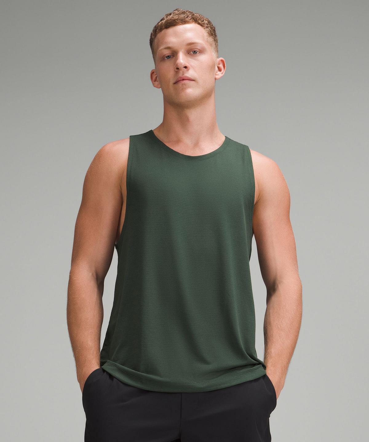 Chemises Lululemon License to Train Tank Top Homme Vert | FR_LuLu33698