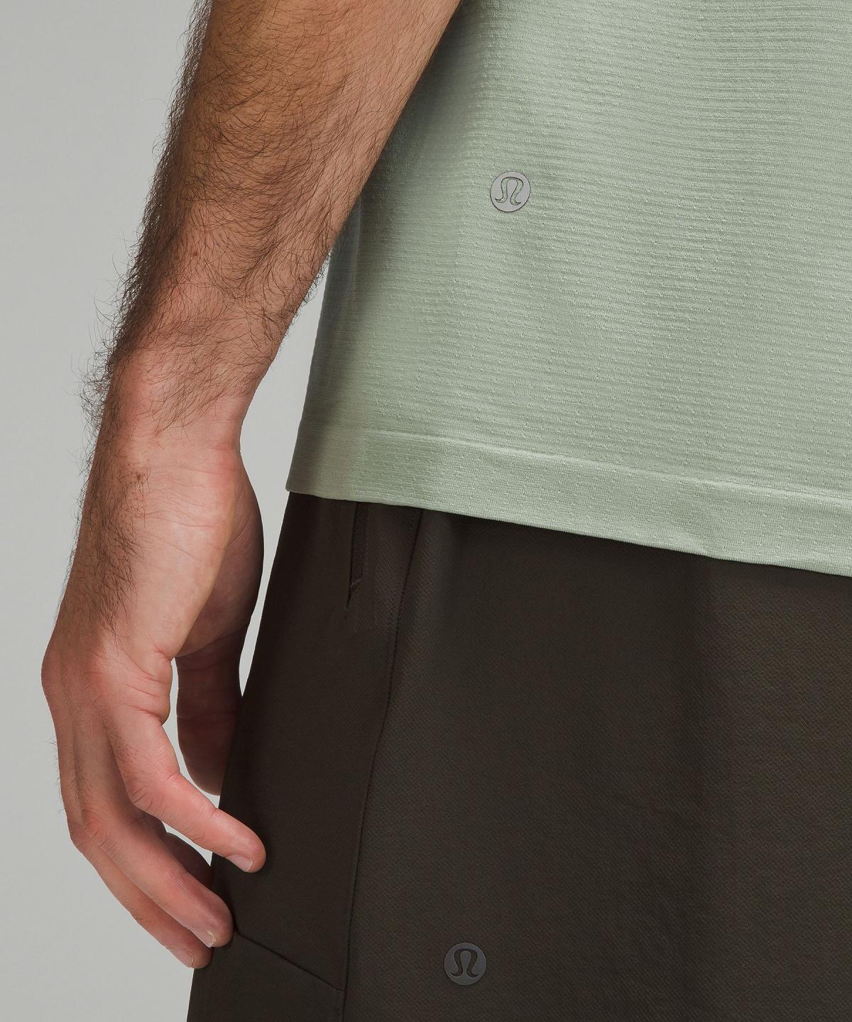 Chemises Lululemon Metal Vent Tech Short-Sleeve Homme Vert | FR_LuLu51880