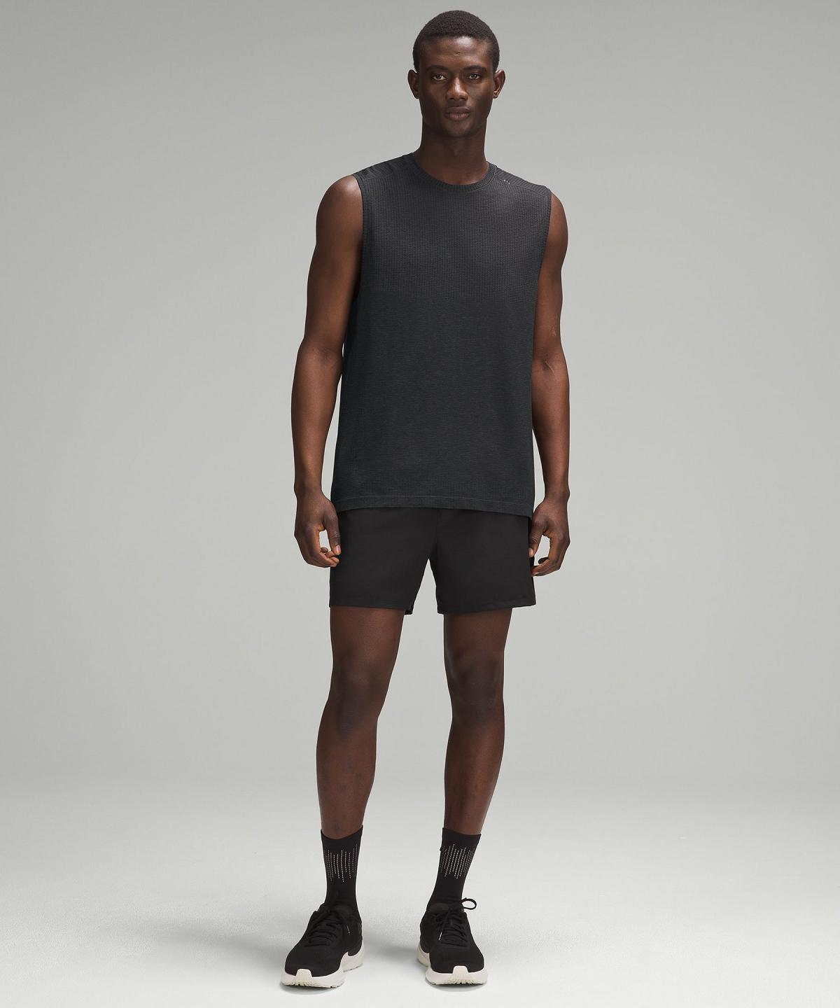 Chemises Lululemon Metal Vent Tech Sleeveless Homme Grise Foncé Noir | FR_LuLu50972