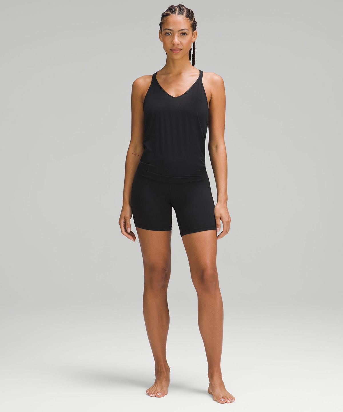 Chemises Lululemon Modal-Silk Yoga Femme Noir | FR_LuLu45046