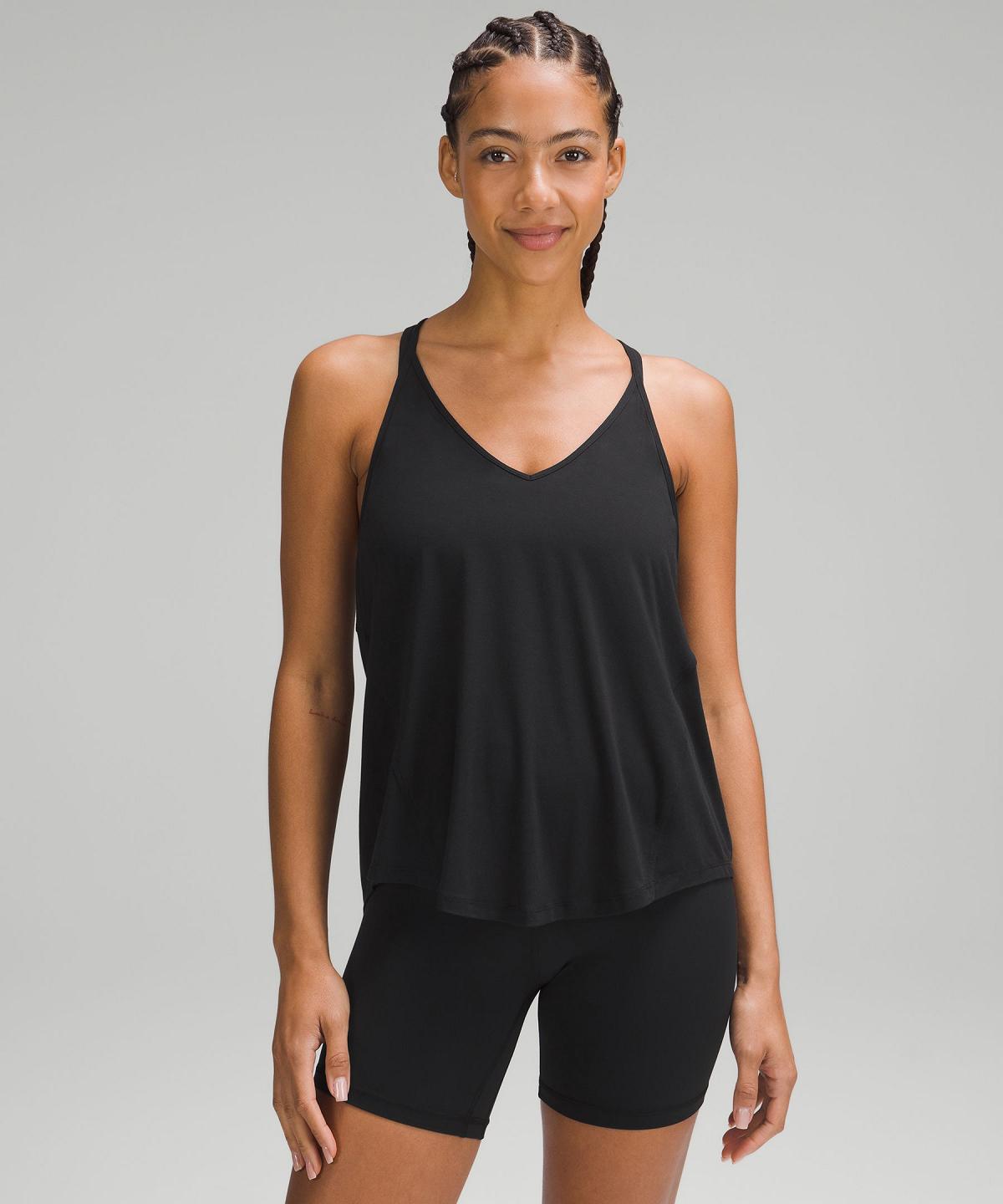 Chemises Lululemon Modal-Silk Yoga Femme Noir | FR_LuLu45046