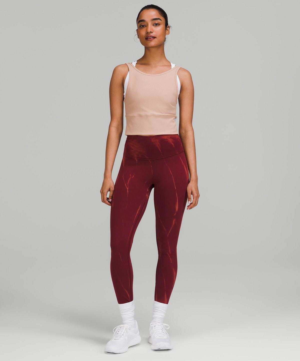 Chemises Lululemon Power Pivot Ribbed Femme Rose | FR_LuLu69623