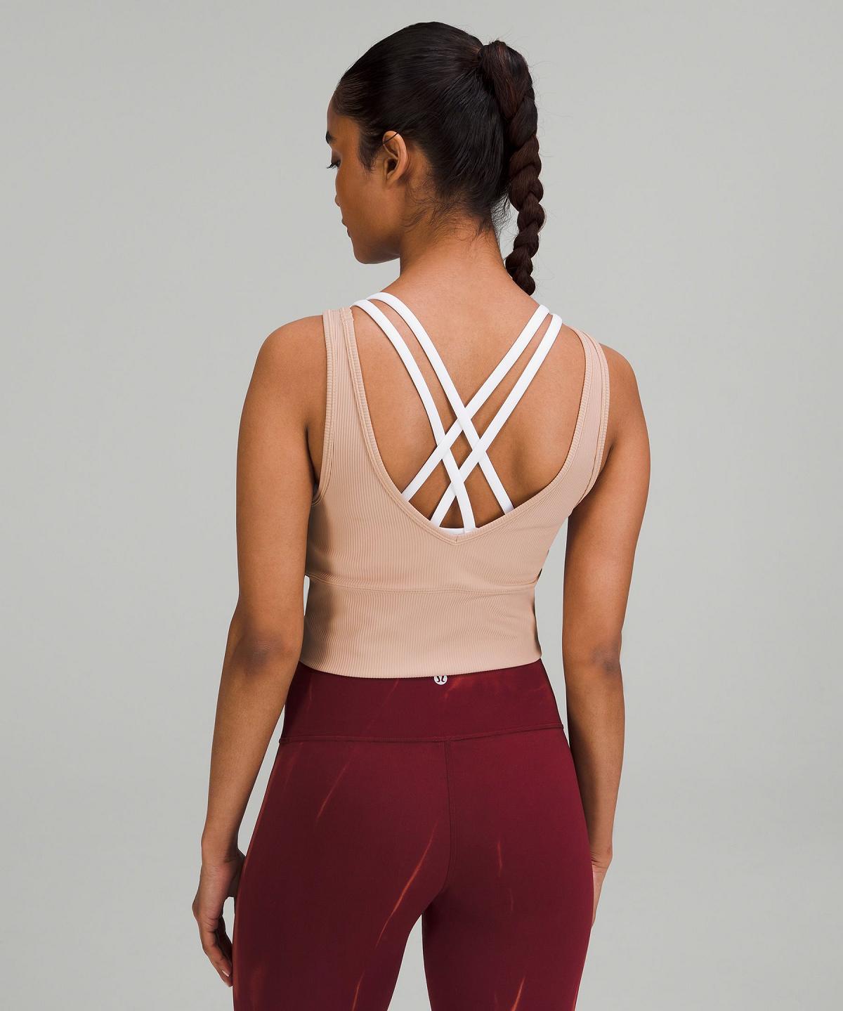 Chemises Lululemon Power Pivot Ribbed Femme Rose | FR_LuLu69623