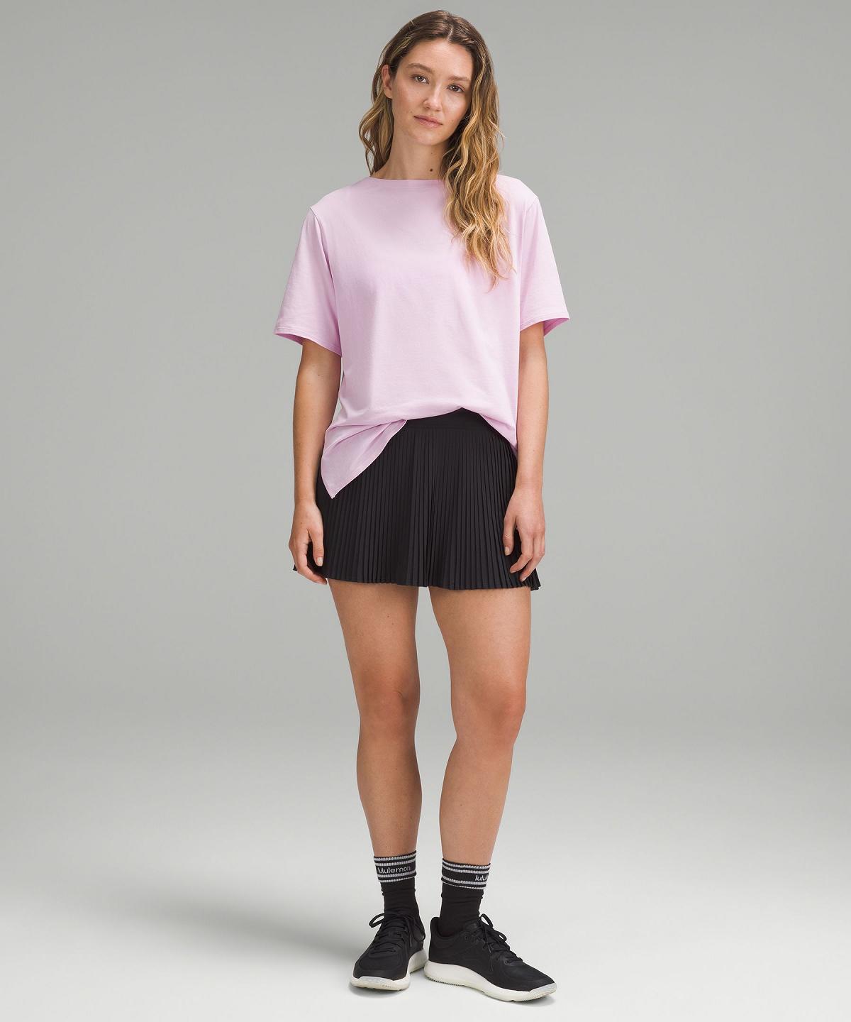 Chemises Lululemon Relaxed-Fit Boatneck T-Shirt Femme Rose | FR_LuLu16065