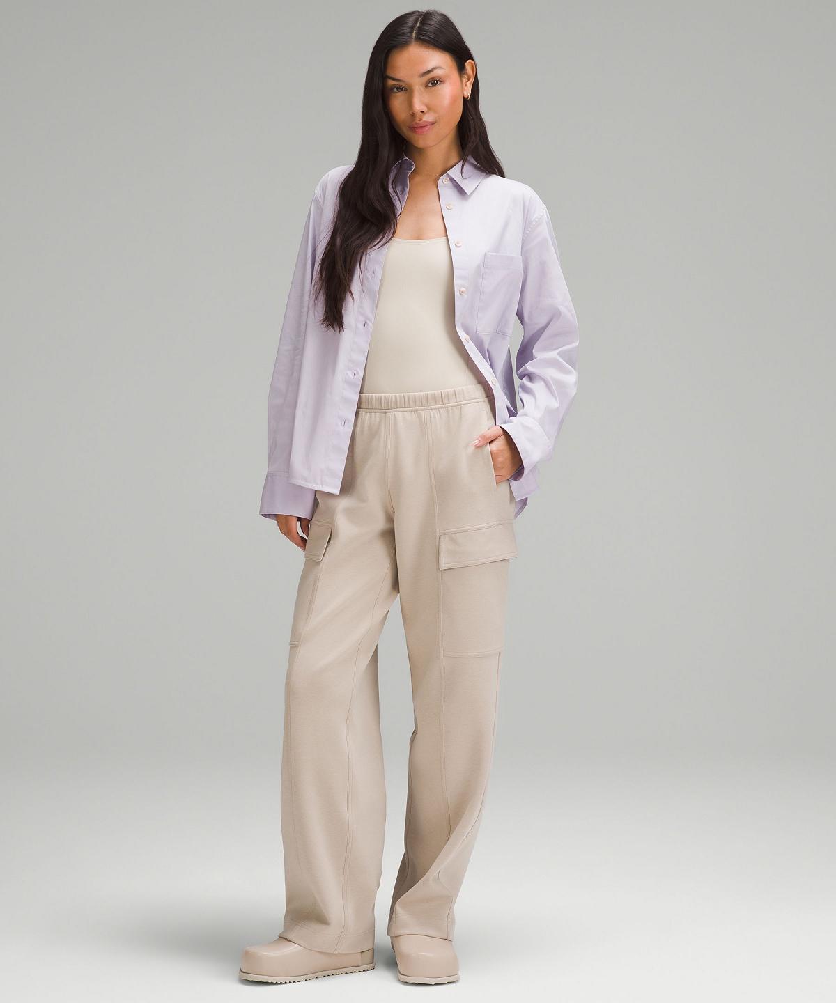 Chemises Lululemon Relaxed-Fit Cotton-Blend Poplin Button-Down Femme Violette | FR_LuLu44777