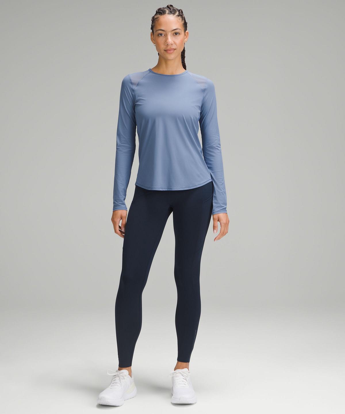 Chemises Lululemon Sculpt Long-Sleeve Femme Bleu | FR_LuLu16672