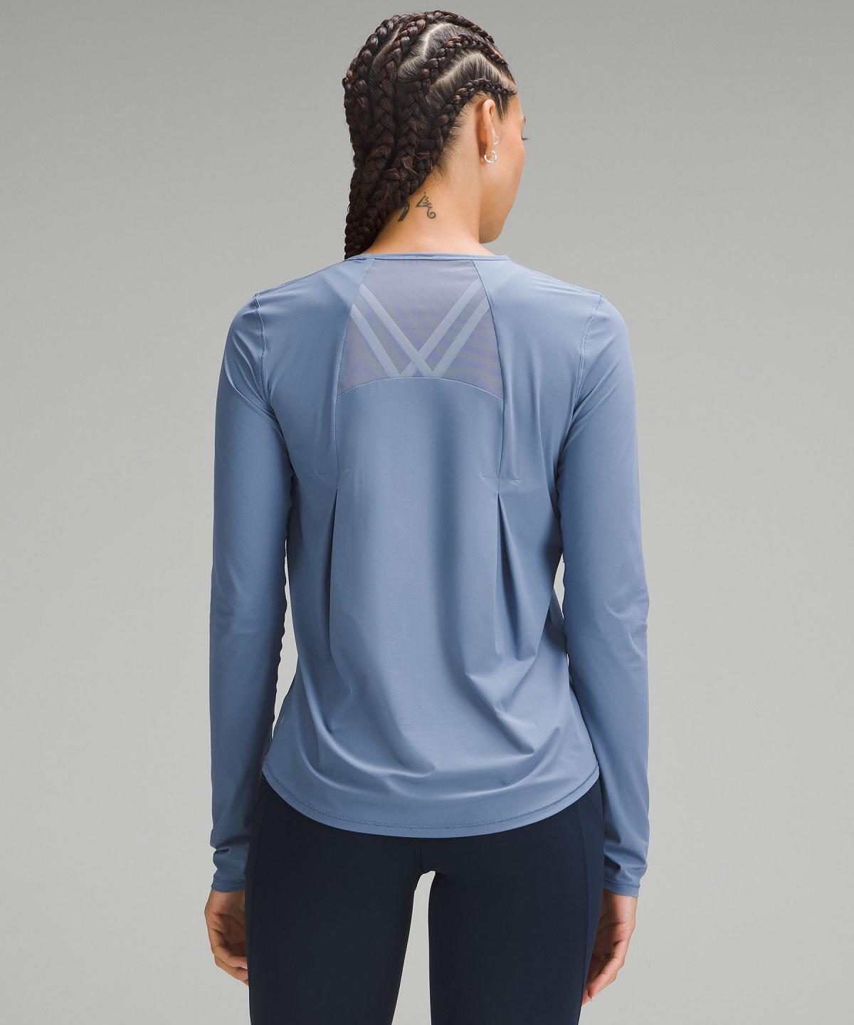 Chemises Lululemon Sculpt Long-Sleeve Femme Bleu | FR_LuLu16672