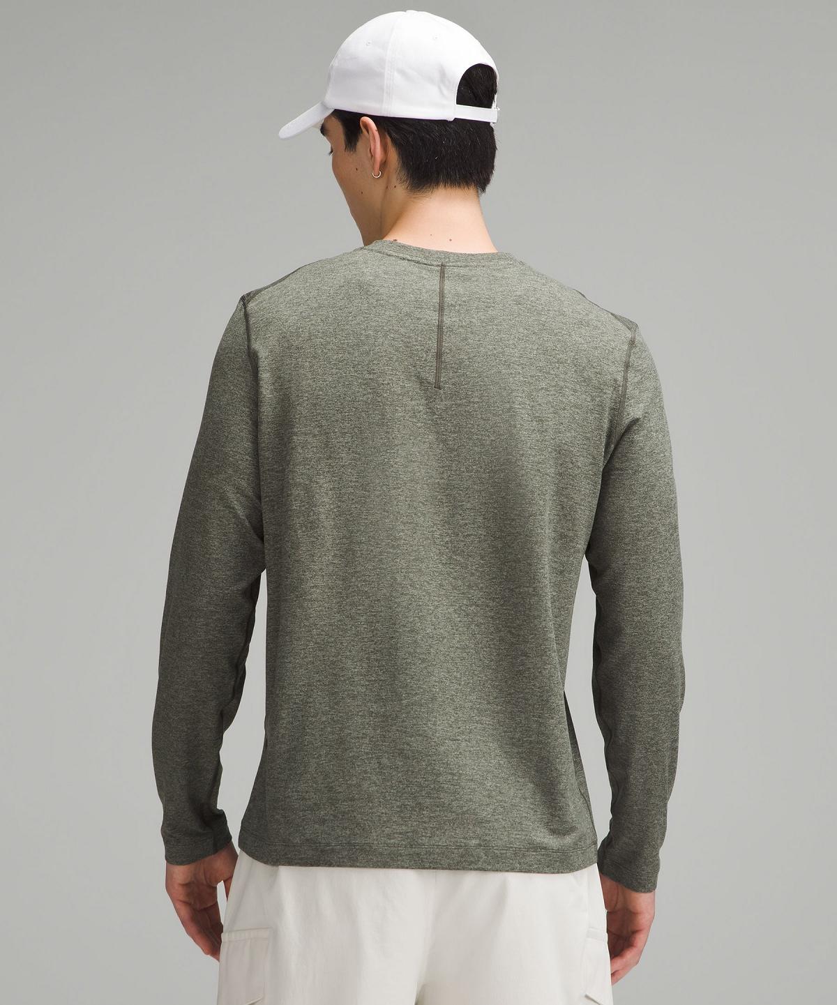 Chemises Lululemon Soft Jersey Long-Sleeve Homme Marron Vert | FR_LuLu87306