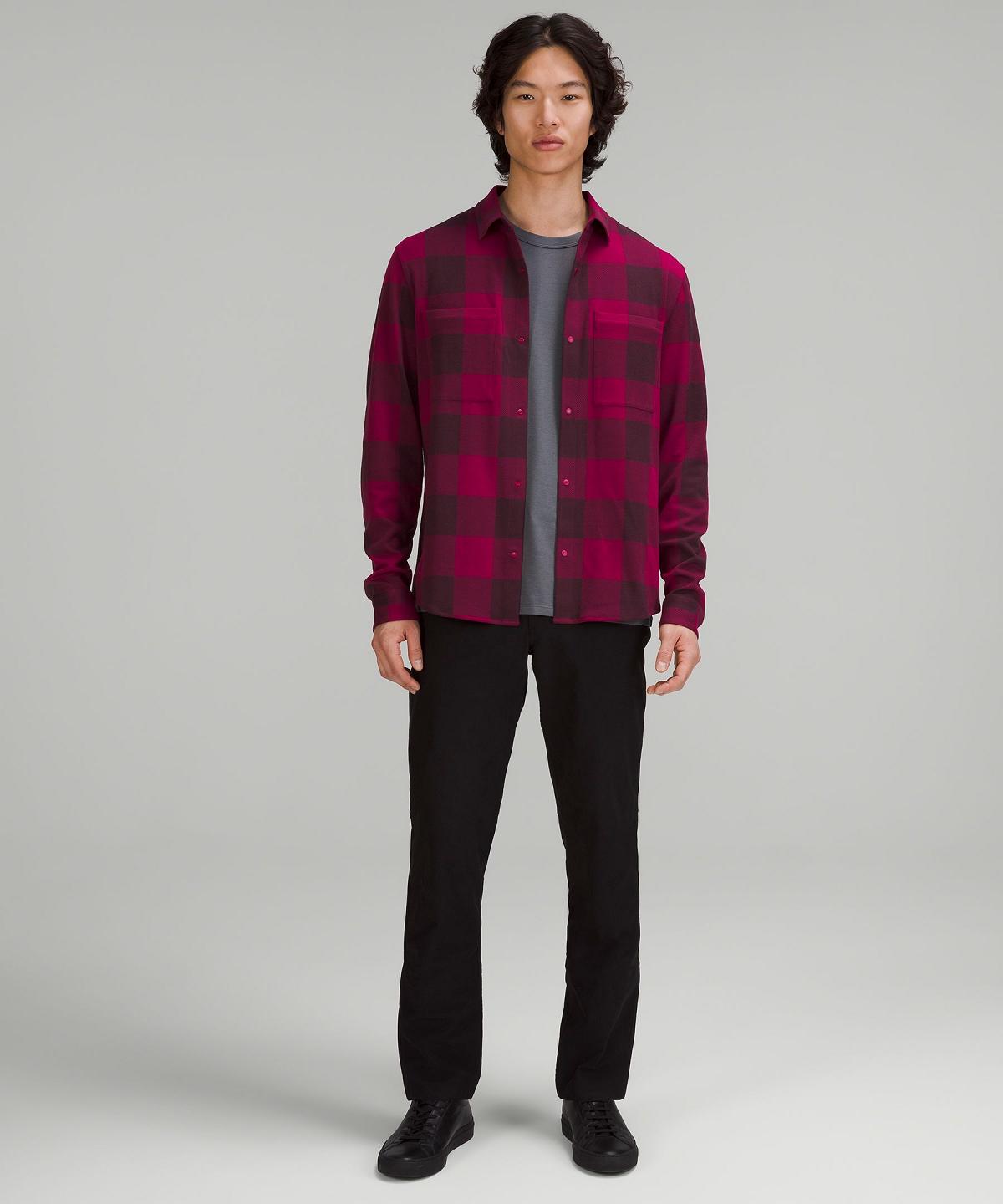 Chemises Lululemon Soft Knit Overshirt Homme Bordeaux | FR_LuLu36009