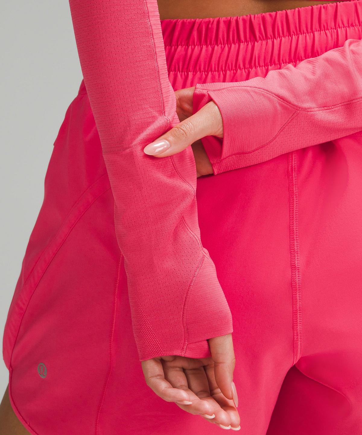 Chemises Lululemon Swiftly Tech Cropped Long-Sleeve 2.0 Femme Rose | FR_LuLu20890