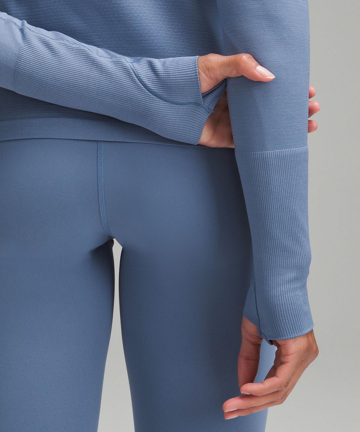 Chemises Lululemon Swiftly Tech Long-Sleeve 2.0 Femme Bleu | FR_LuLu40017