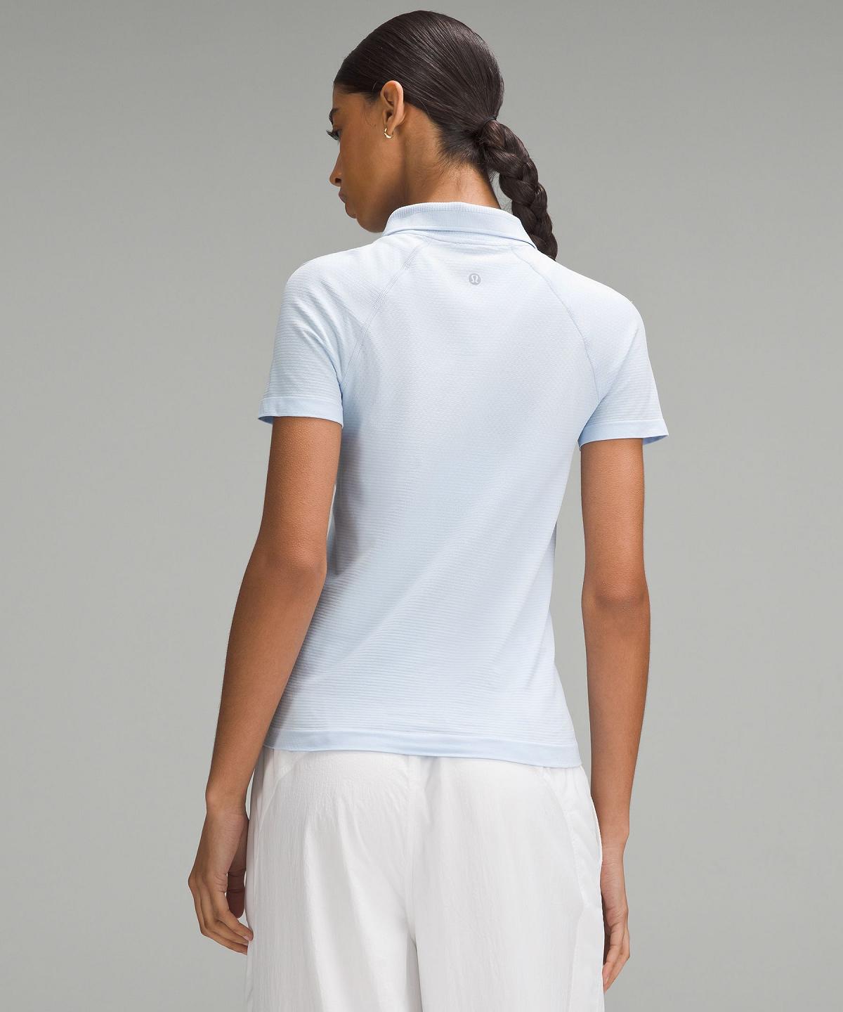 Chemises Lululemon Swiftly Tech Short-Sleeve Polo Femme Bleu | FR_LuLu70488