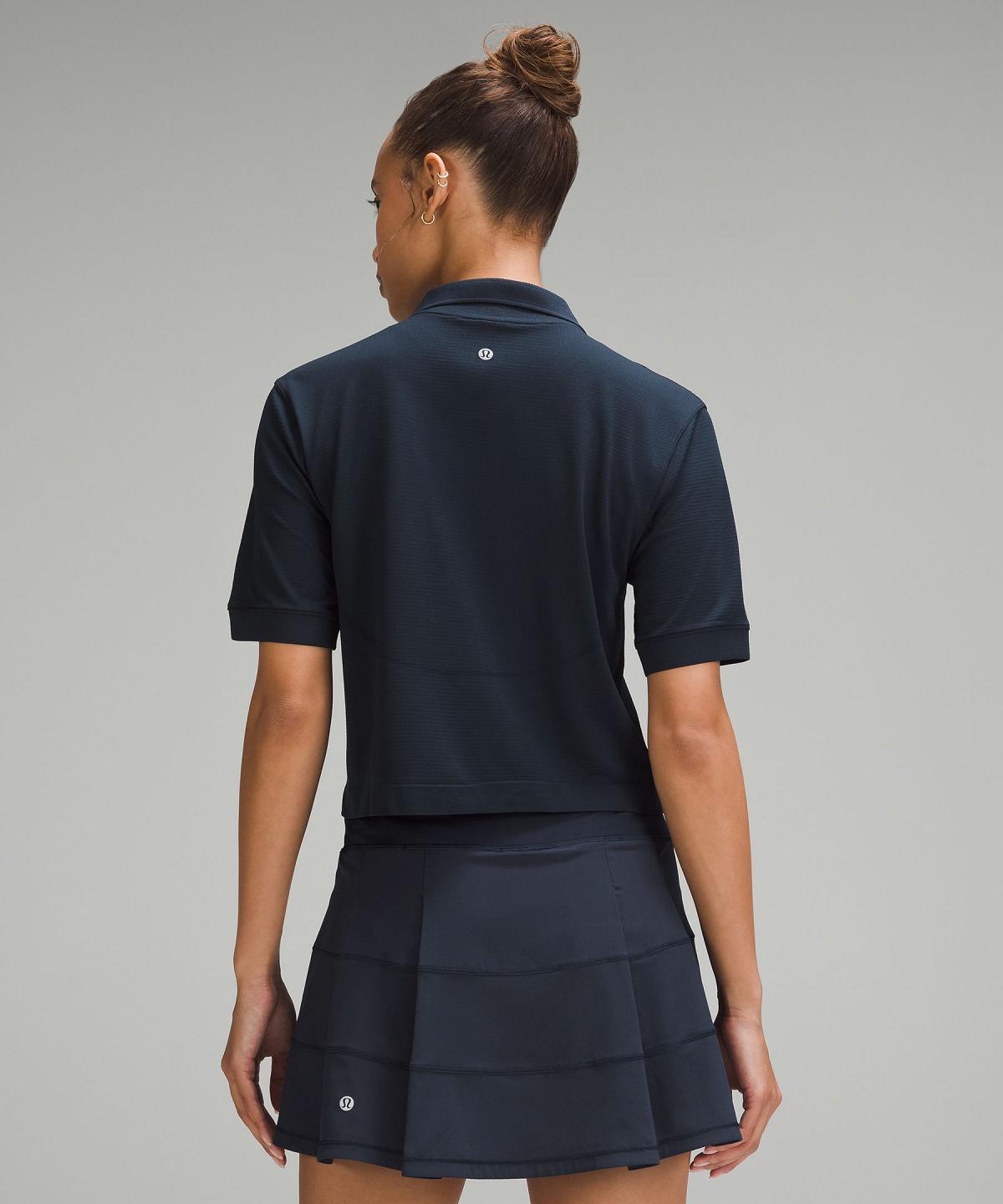 Chemises Lululemon Swiftly Tech Short-Sleeve Femme Bleu Marine | FR_LuLu87830