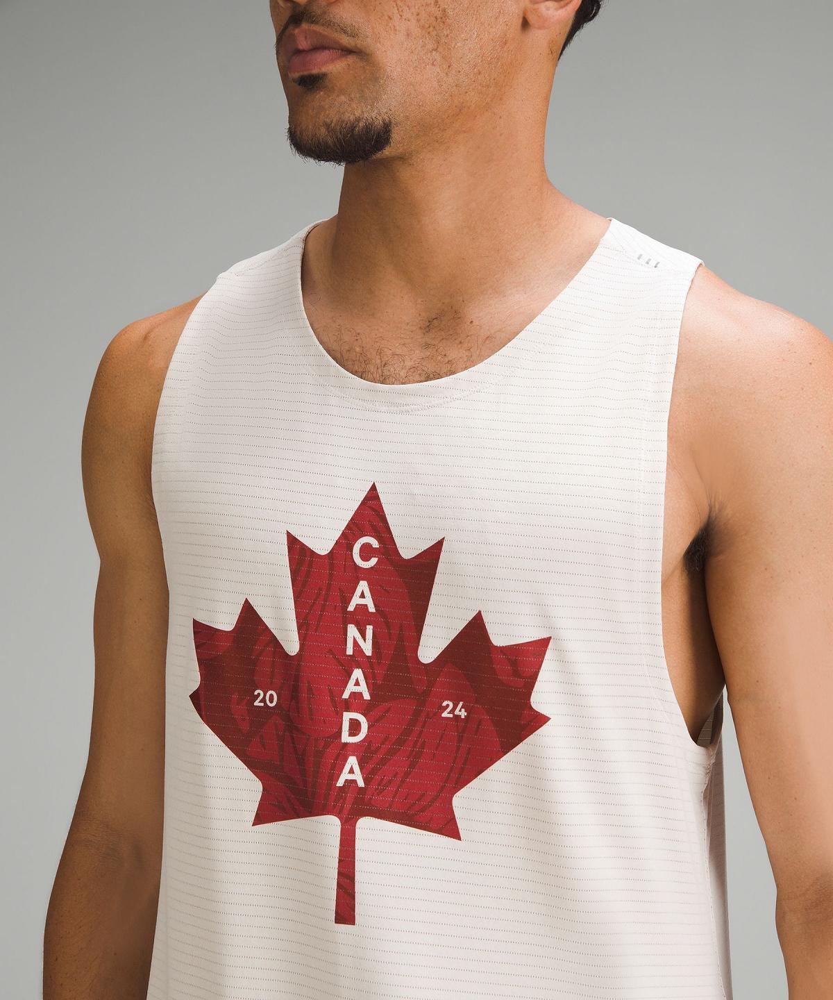 Chemises Lululemon Team Canada License to Train Sleeveless Homme Blanche | FR_LuLu57038