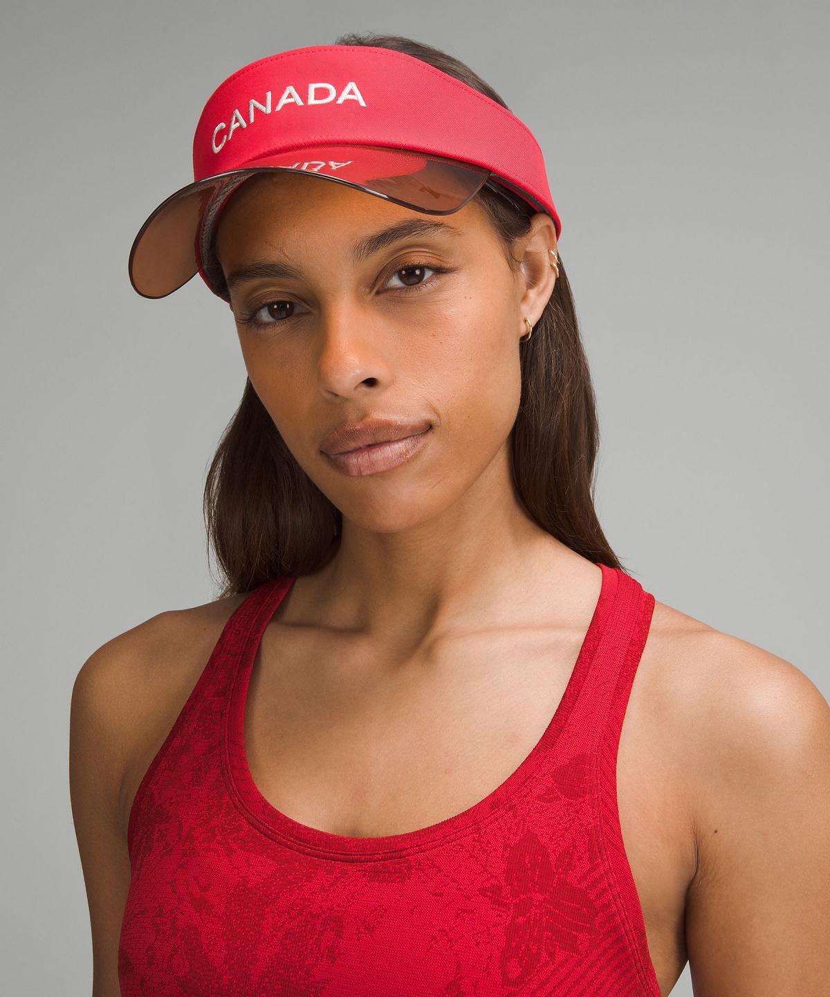 Chemises Lululemon Team Canada Swiftly Tech Racerback 2.0 Waist Length Femme Rouge | FR_LuLu33267