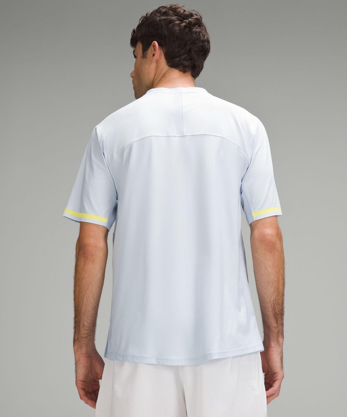 Chemises Lululemon Tennis Short-Sleeve Homme Bleu | FR_LuLu68770