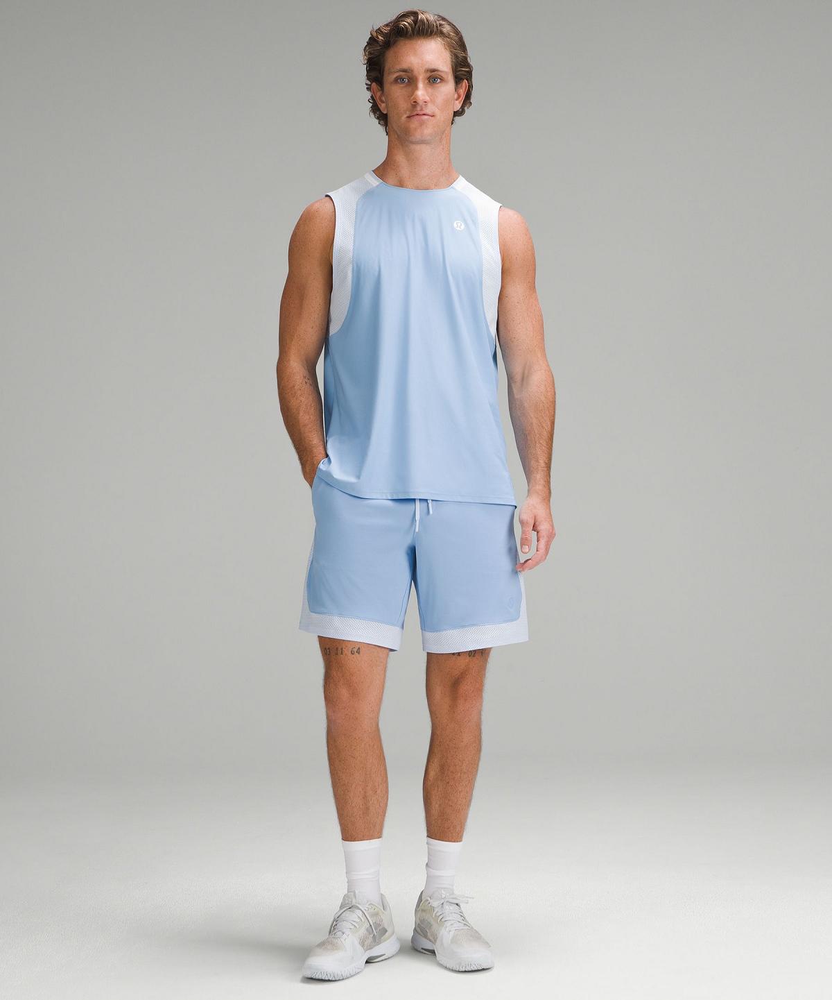 Chemises Lululemon Tennis Sleeveless Homme Bleu | FR_LuLu55909