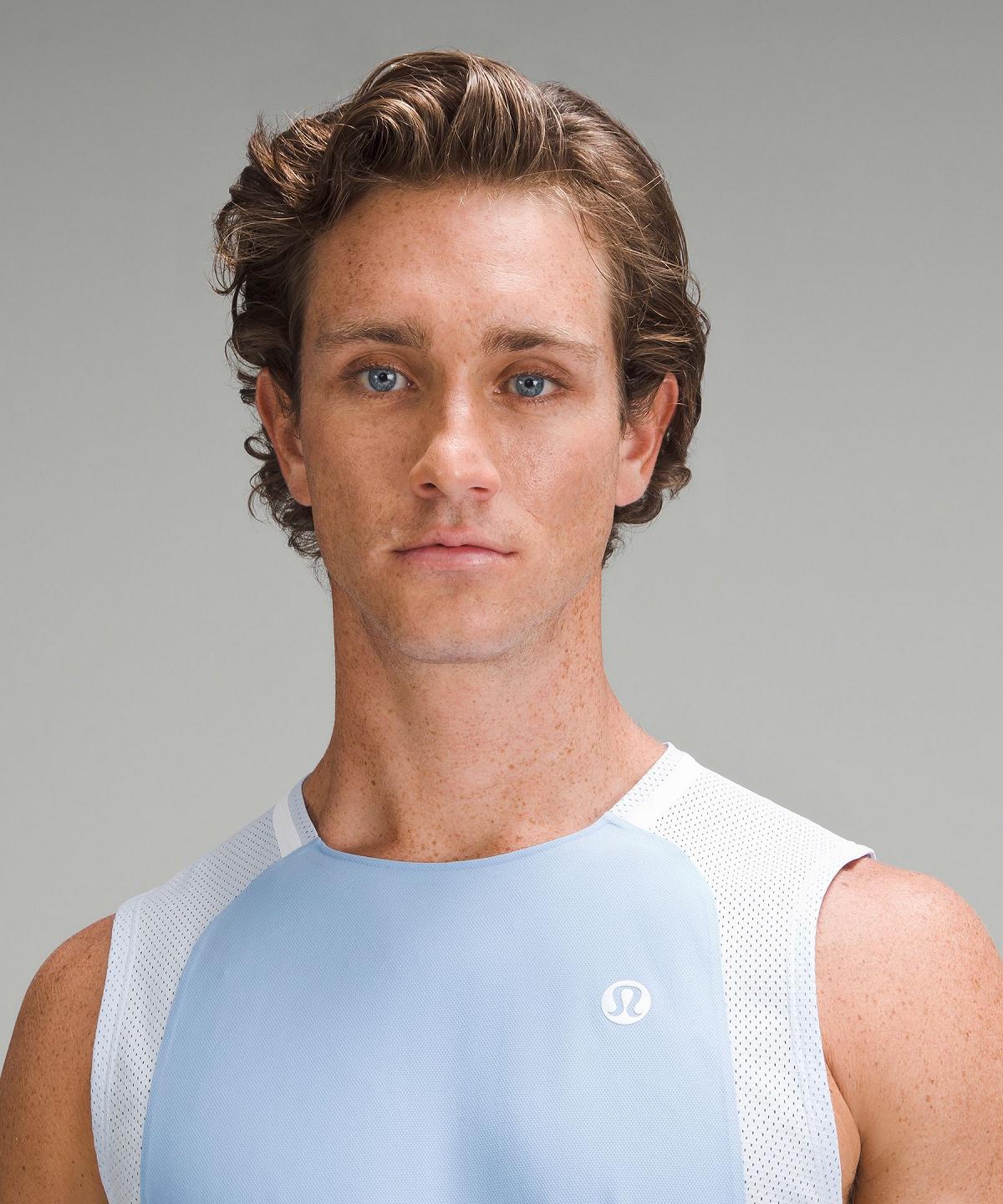 Chemises Lululemon Tennis Sleeveless Homme Bleu | FR_LuLu55909