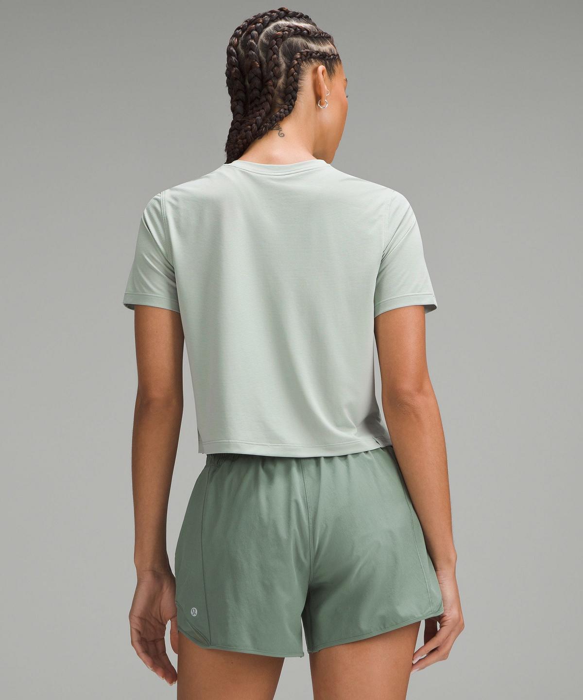 Chemises Lululemon Ultralight Waist-Length T-Shirt Femme Vert | FR_LuLu57972