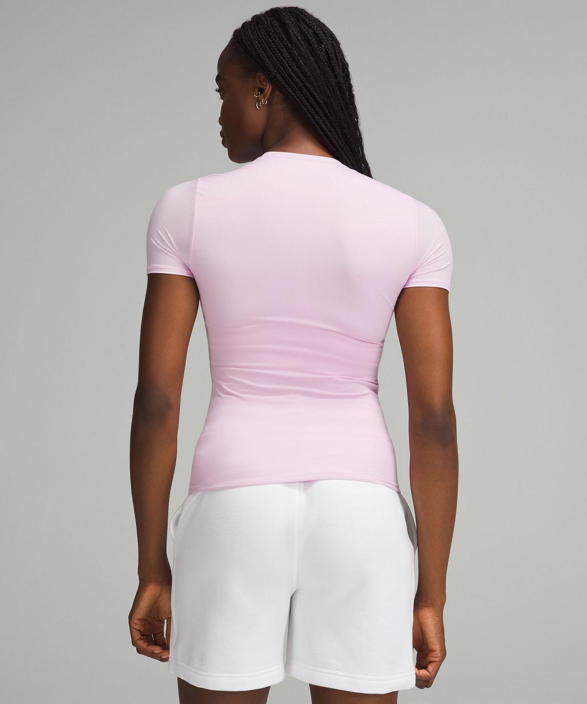 Chemises Lululemon Wundermost Ultra-Soft Nulu Hip-Length Crewneck Short-Sleeve Femme Violette | FR_LuLu66068