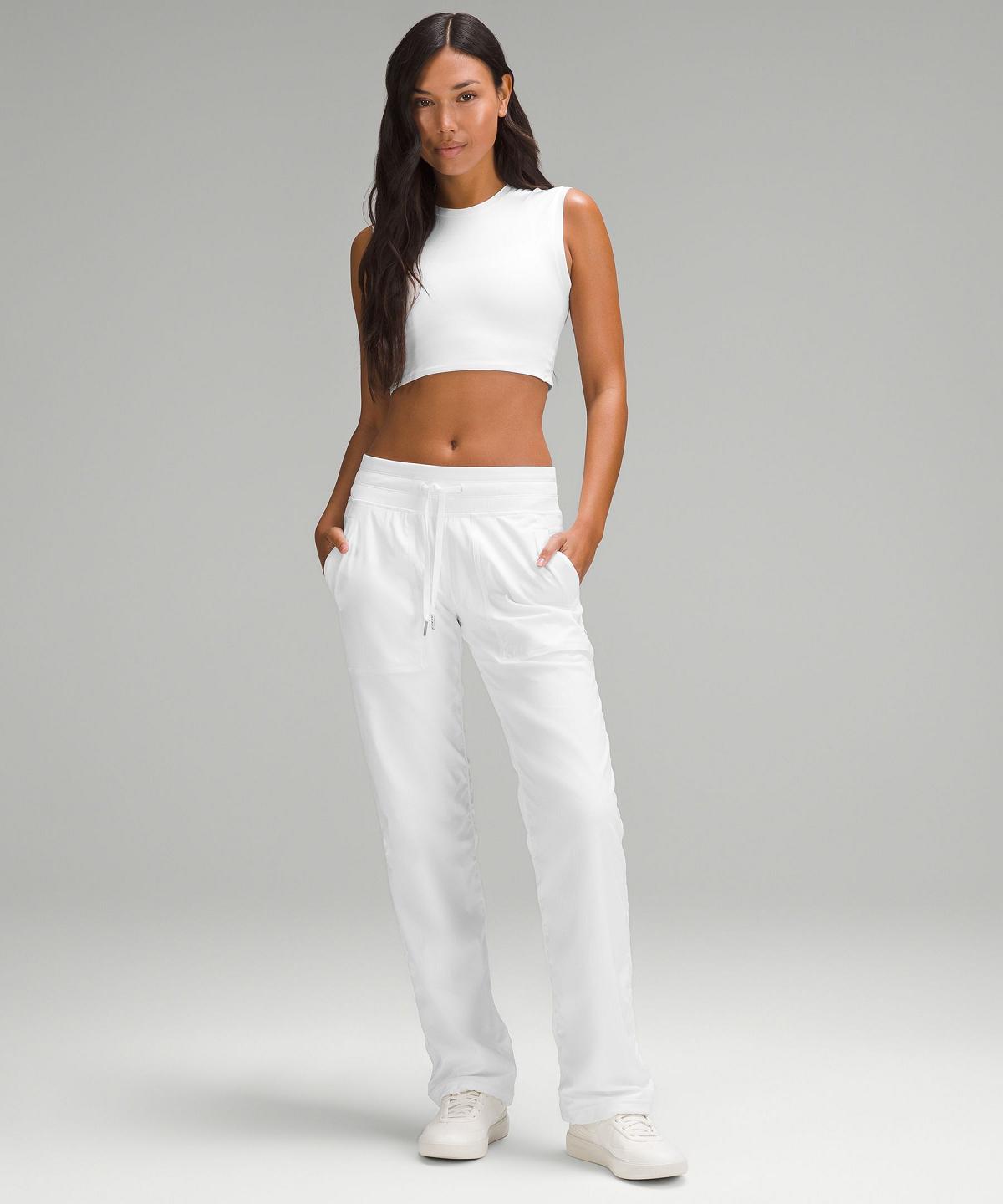 Chemises Lululemon Wundermost Ultra-Soft Nulu Super-Cropped Femme Blanche | FR_LuLu99355