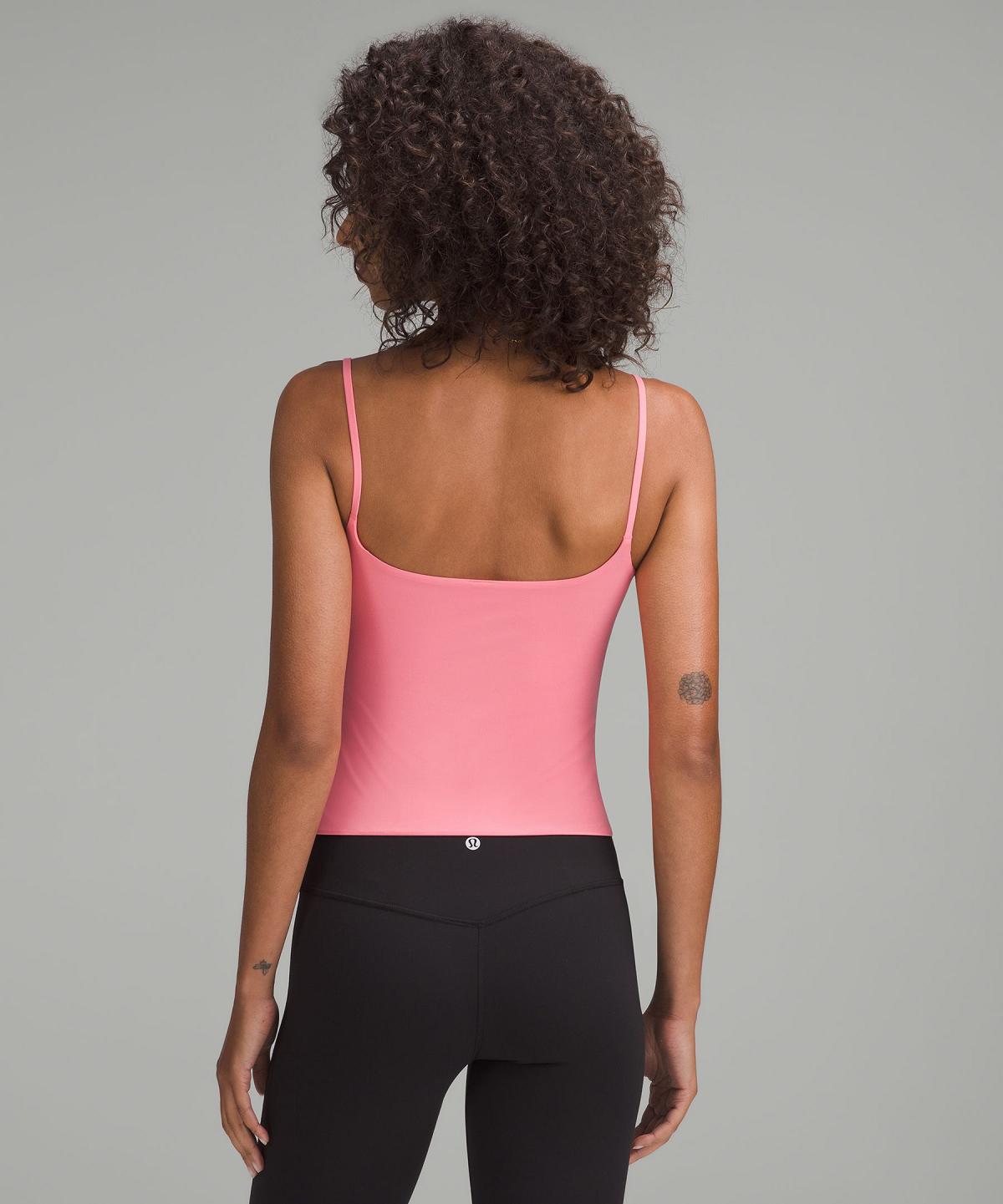 Chemises Lululemon Wundermost Ultra-Soft Nulu Spaghetti-Strap Cami Femme Rose | FR_LuLu99645