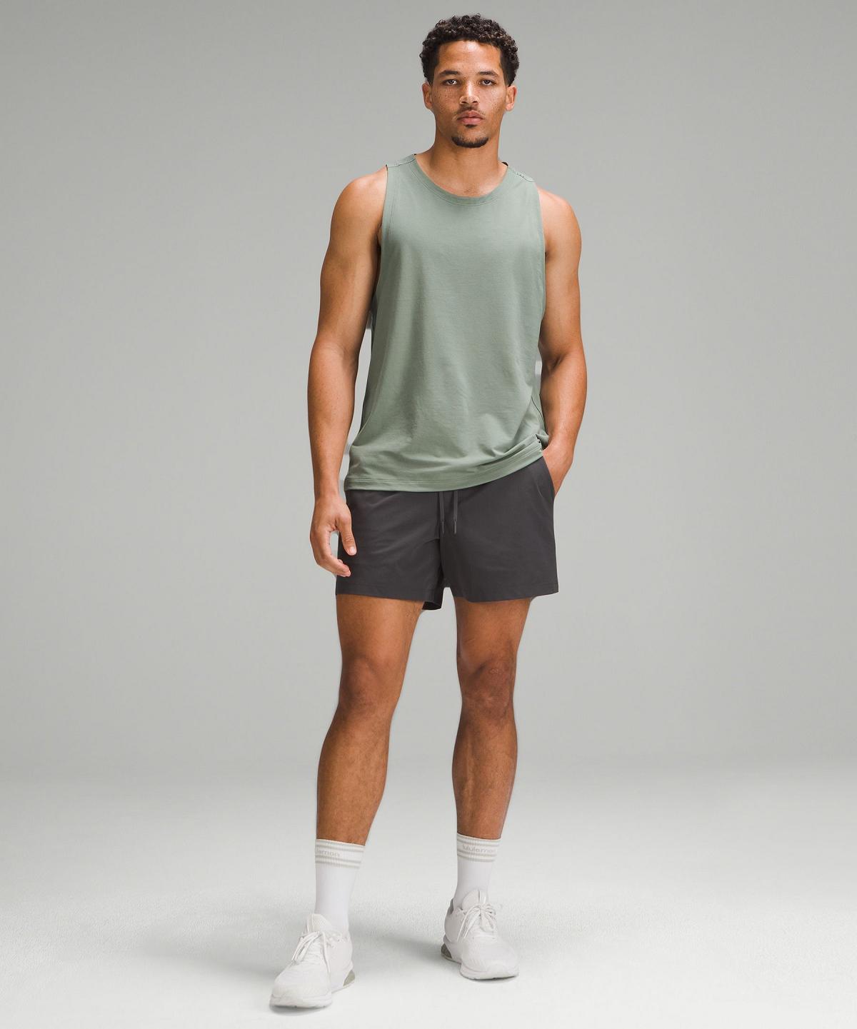 Chemises Lululemon Zeroed In Tank Homme Grise Vert | FR_LuLu13733