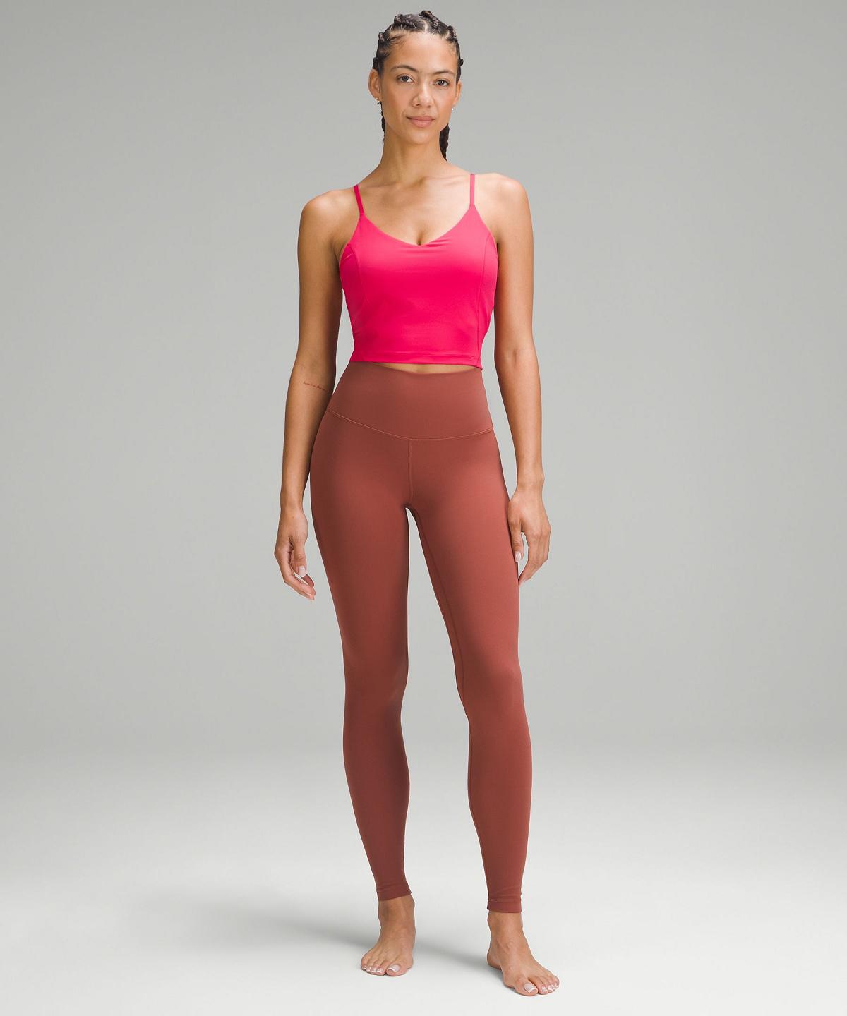 Debardeur Lululemon Align™ Cropped Cami Femme Rose Blanche | FR_LuLu58838