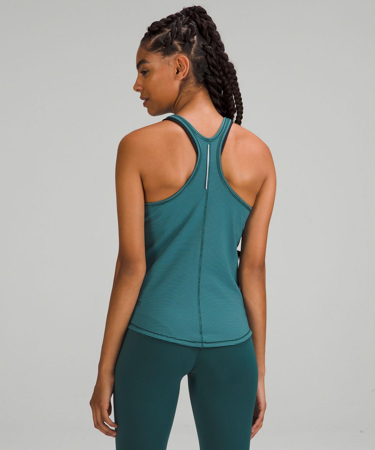 Debardeur Lululemon Base Pace Two-Toned Ribbed Femme Vert Bleu | FR_LuLu49182