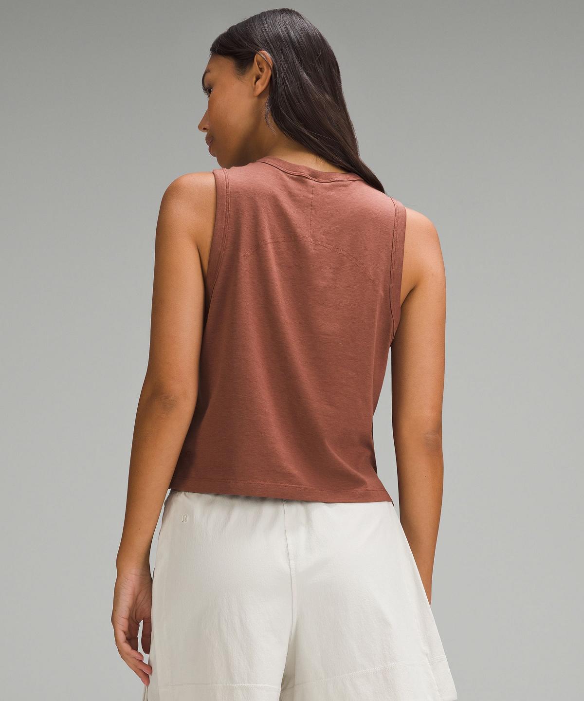 Debardeur Lululemon Classic-Fit Cotton-Blend Femme Marron | FR_LuLu25348