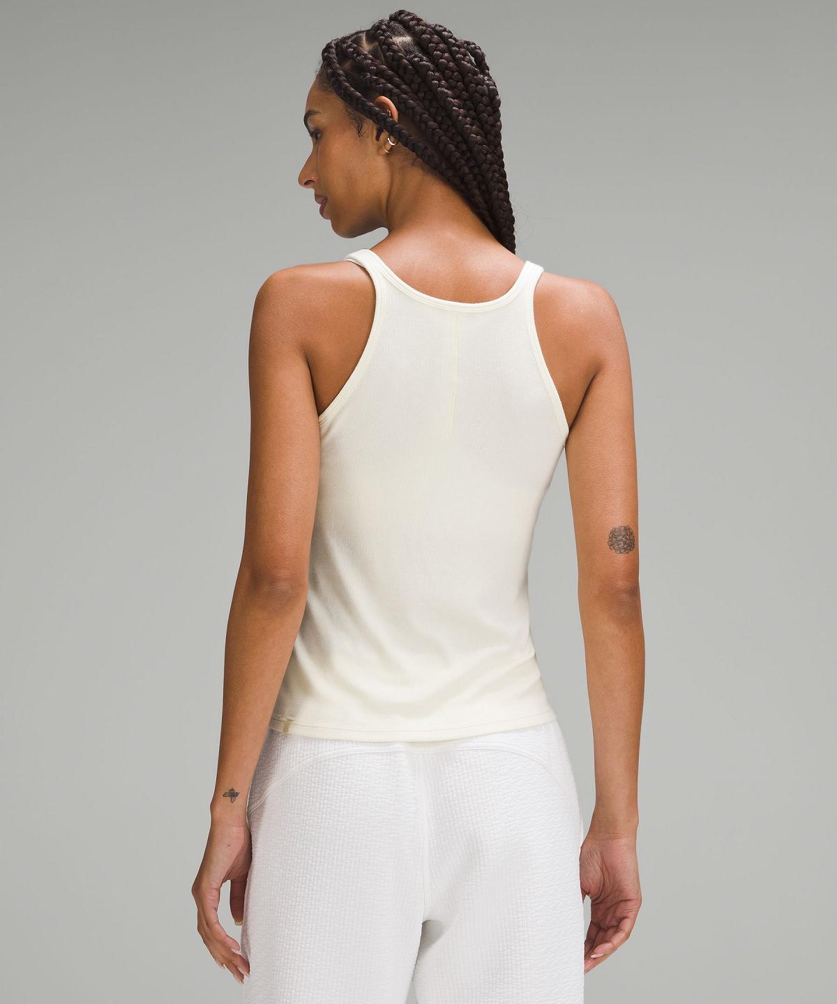 Debardeur Lululemon Hold Tight Thin Strap Racerback Femme Blanche | FR_LuLu21808