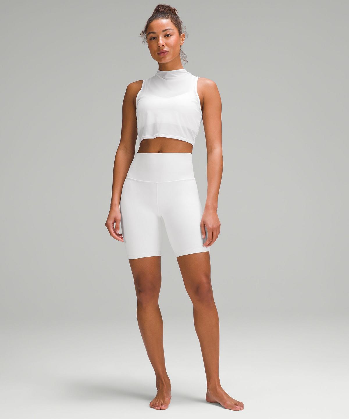 Debardeur Lululemon Keyhole Mesh Femme Blanche | FR_LuLu22025