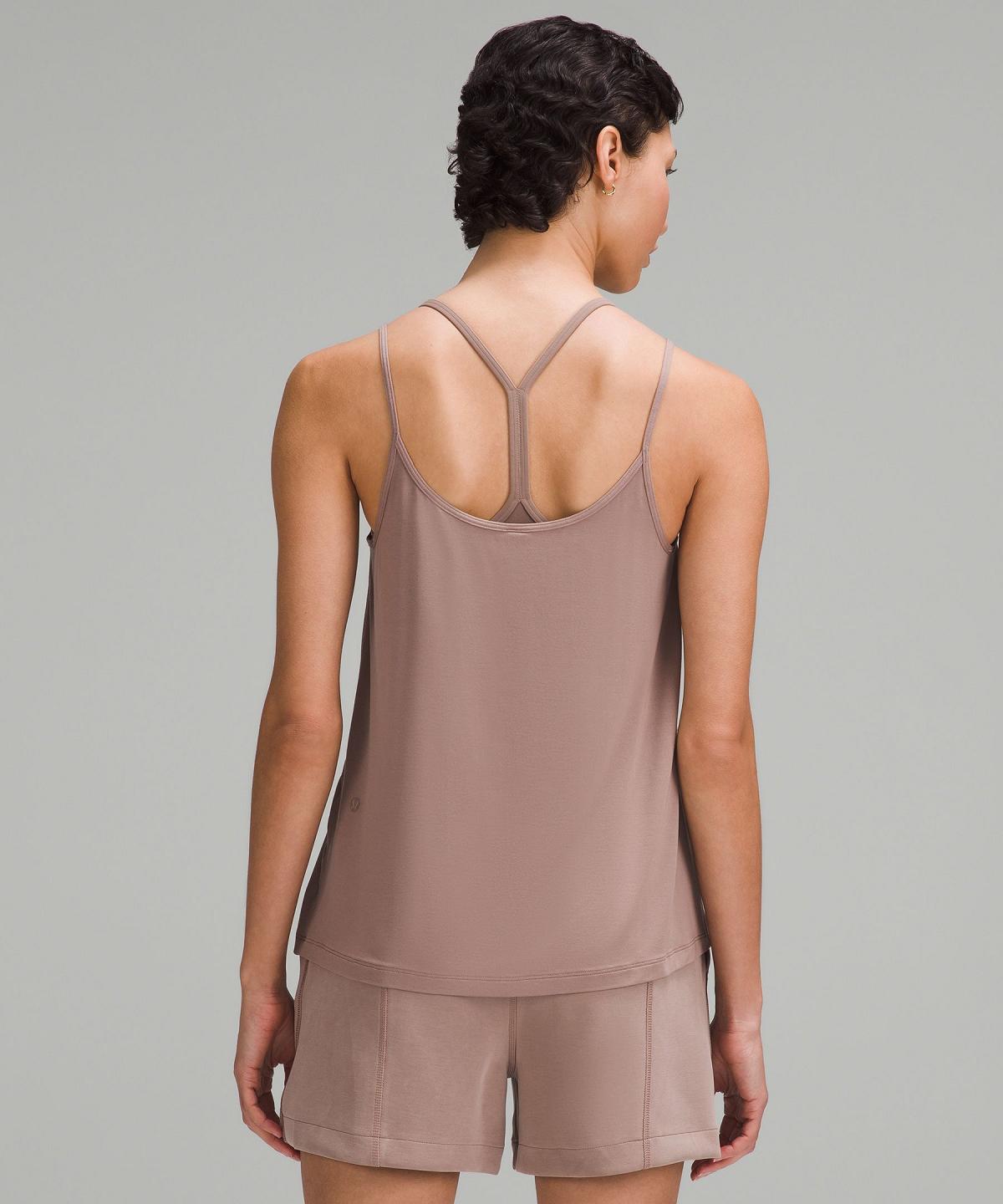 Debardeur Lululemon Modal Silk-Blend Spaghetti Strap Femme Marron | FR_LuLu26071